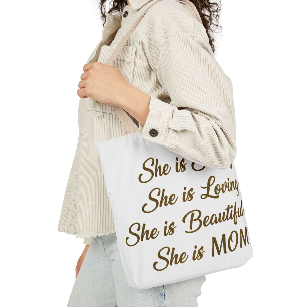 Canvas Tote Bag, 5-Color Straps, Inspirational Mom Quote Tote Bag, Mother's Day Tote Bag, Mother's Day Gift Tote Bay, Personalized Tote Bag, Personalized Gift