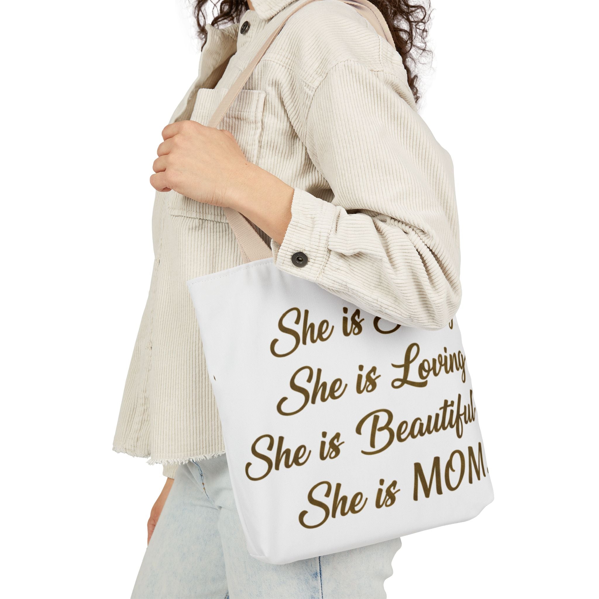 Canvas Tote Bag, 5-Color Straps, Inspirational Mom Quote Tote Bag, Mother's Day Tote Bag, Mother's Day Gift Tote Bay, Personalized Tote Bag, Personalized Gift
