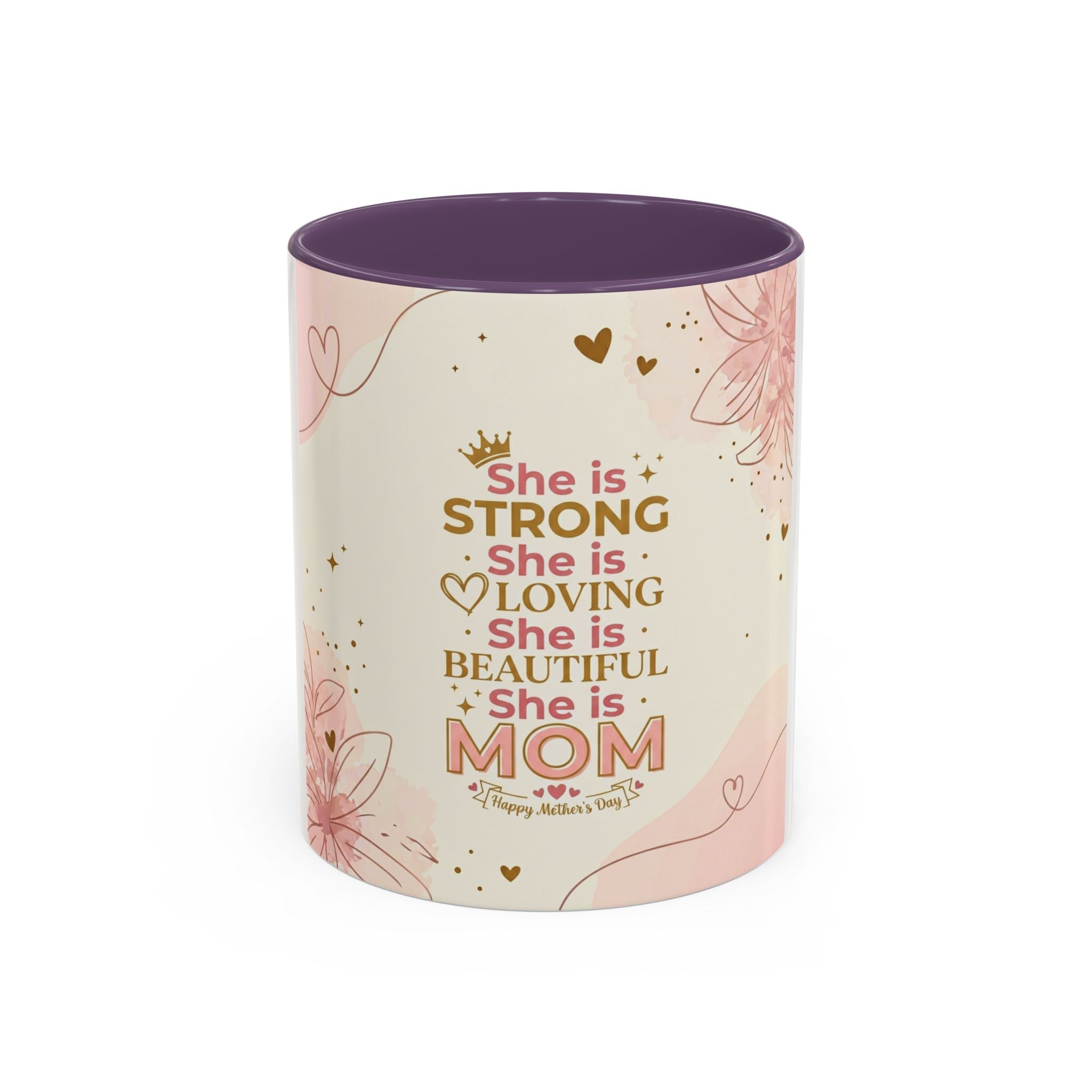 She is MOM Accent Coffee Mug — Mother's Day Gift (11/15 oz)