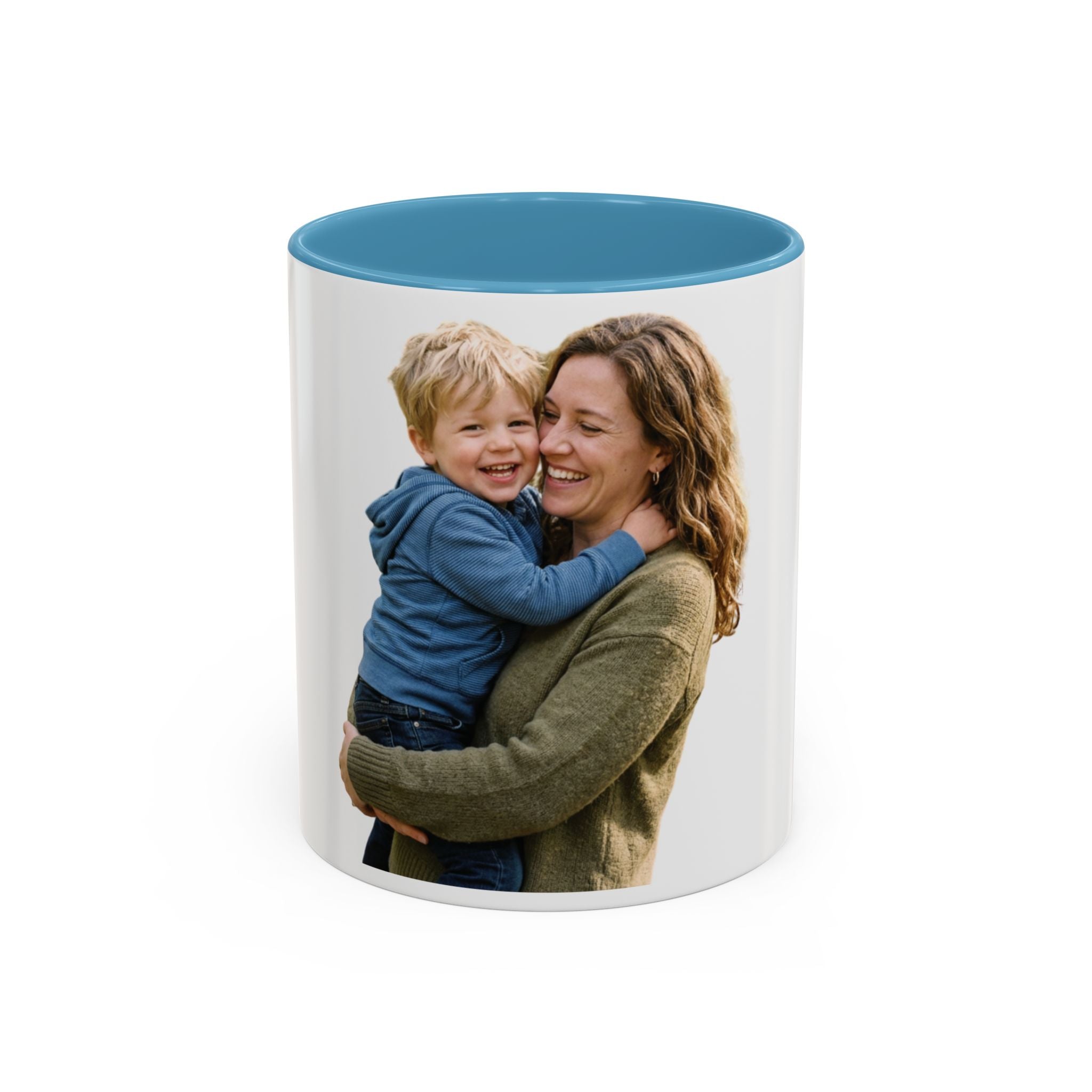 Personalized Photo Accent Coffee Mug — Custom Photo Coffee Mug (11/15 oz)