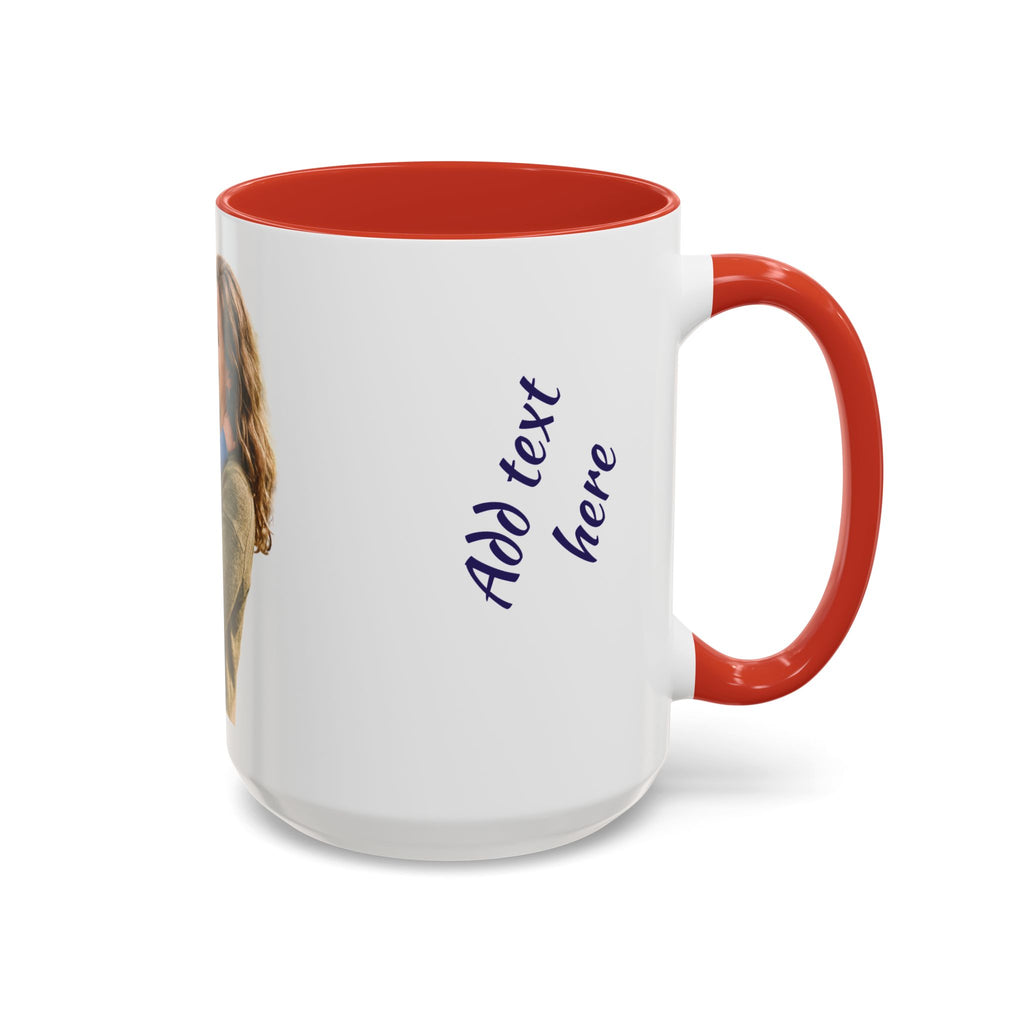 Personalized Photo Accent Coffee Mug — Custom Photo Coffee Mug (11/15 oz)