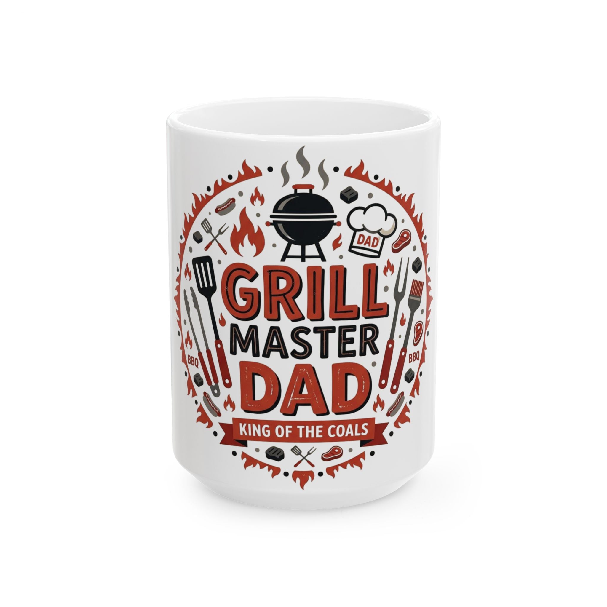 Grill Master Dad Ceramic Mug — Father's Day BBQ Coffee Mug (11oz & 15oz)