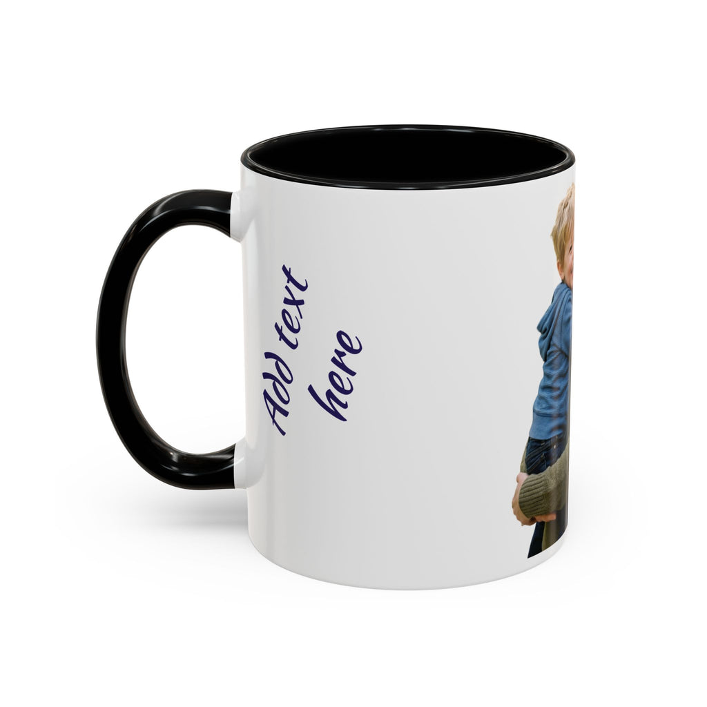 Personalized Photo Accent Coffee Mug — Custom Photo Coffee Mug (11/15 oz)