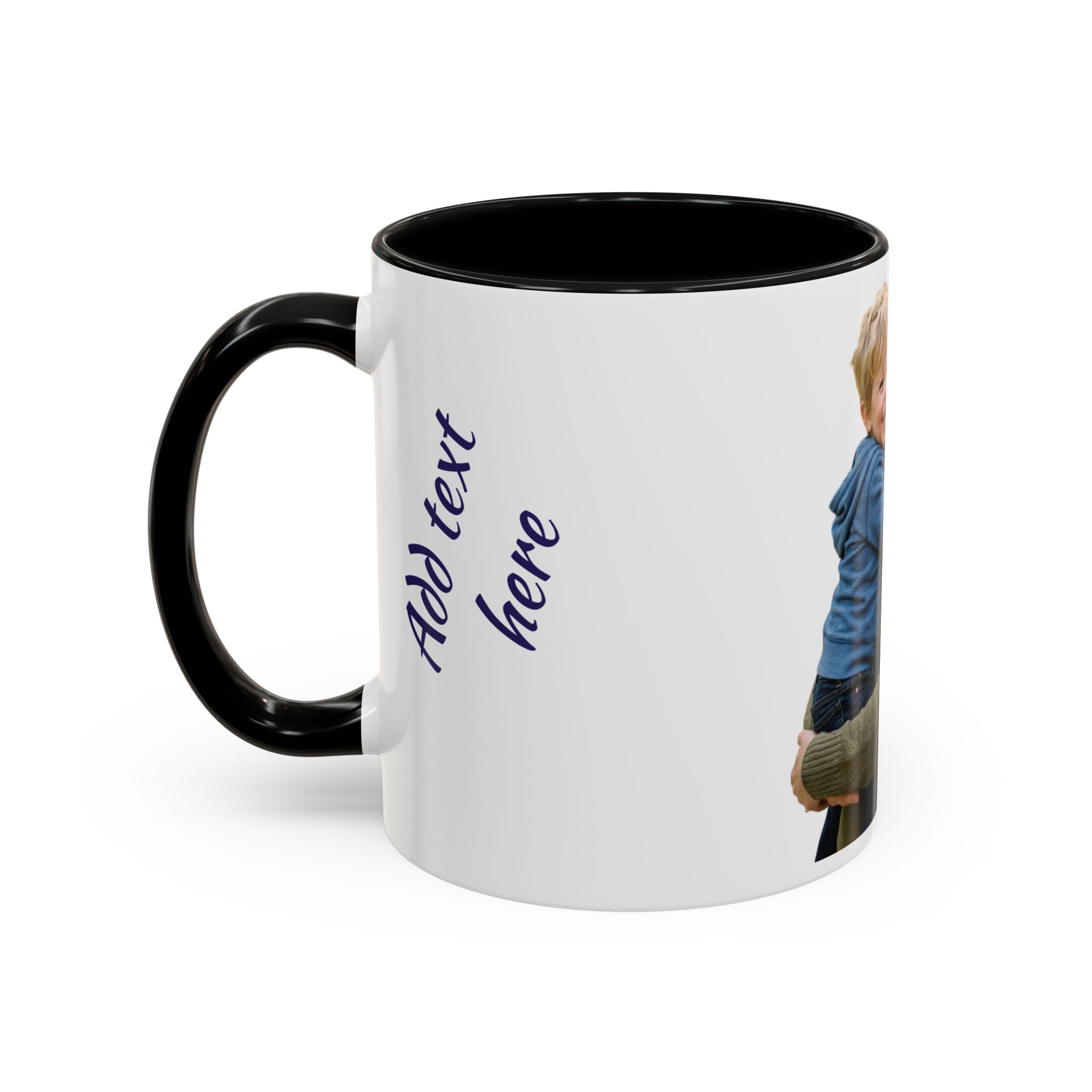 Personalized Photo Accent Coffee Mug — Custom Photo Coffee Mug (11/15 oz)