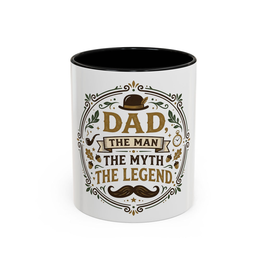 Dad The Man The Myth The Legend Accent Coffee Mug — Father's Day Gift (11oz & 15oz)