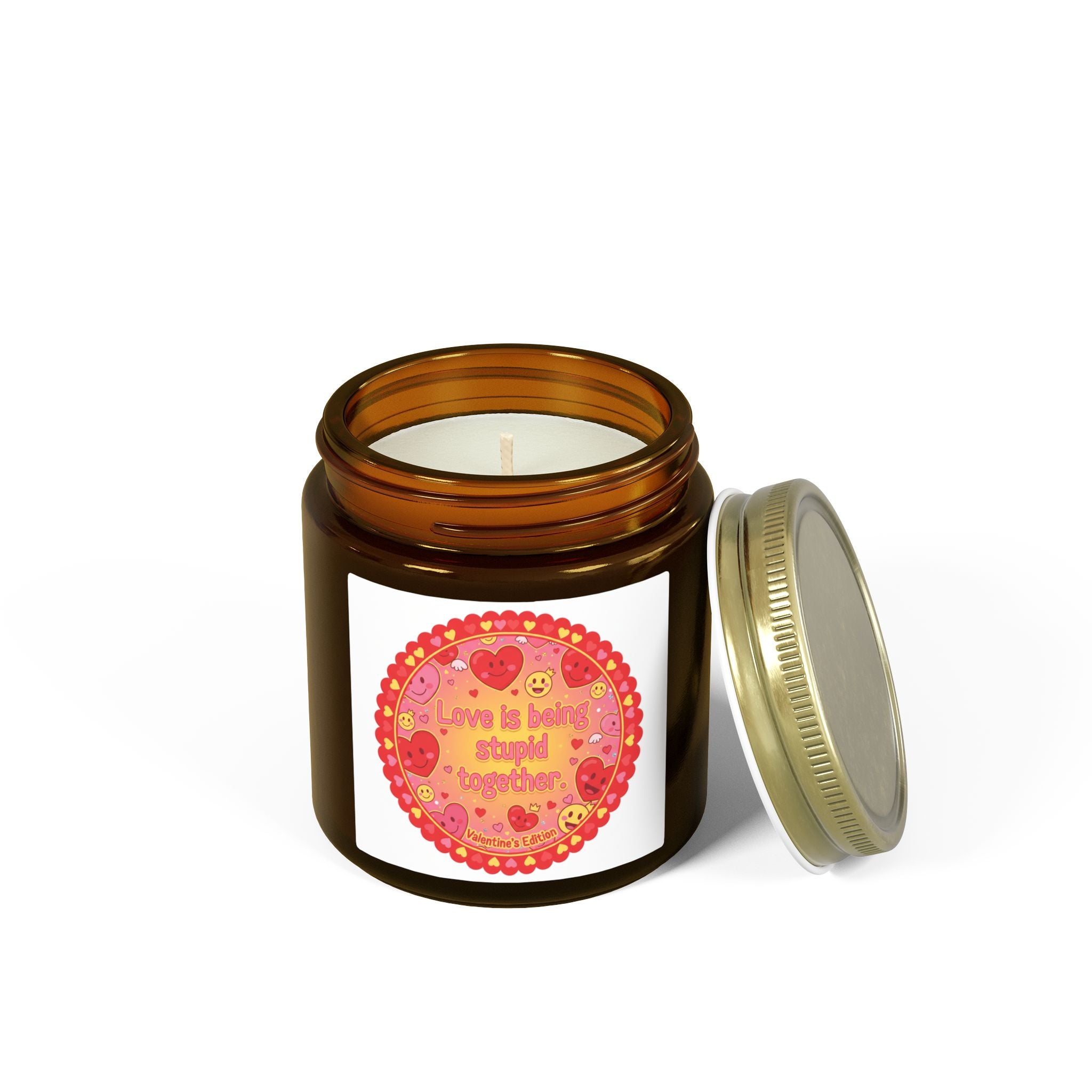 "LOVE IS BEING STUPID TOGETHER" Scented Candle — Coconut Apricot (4oz & 9oz)