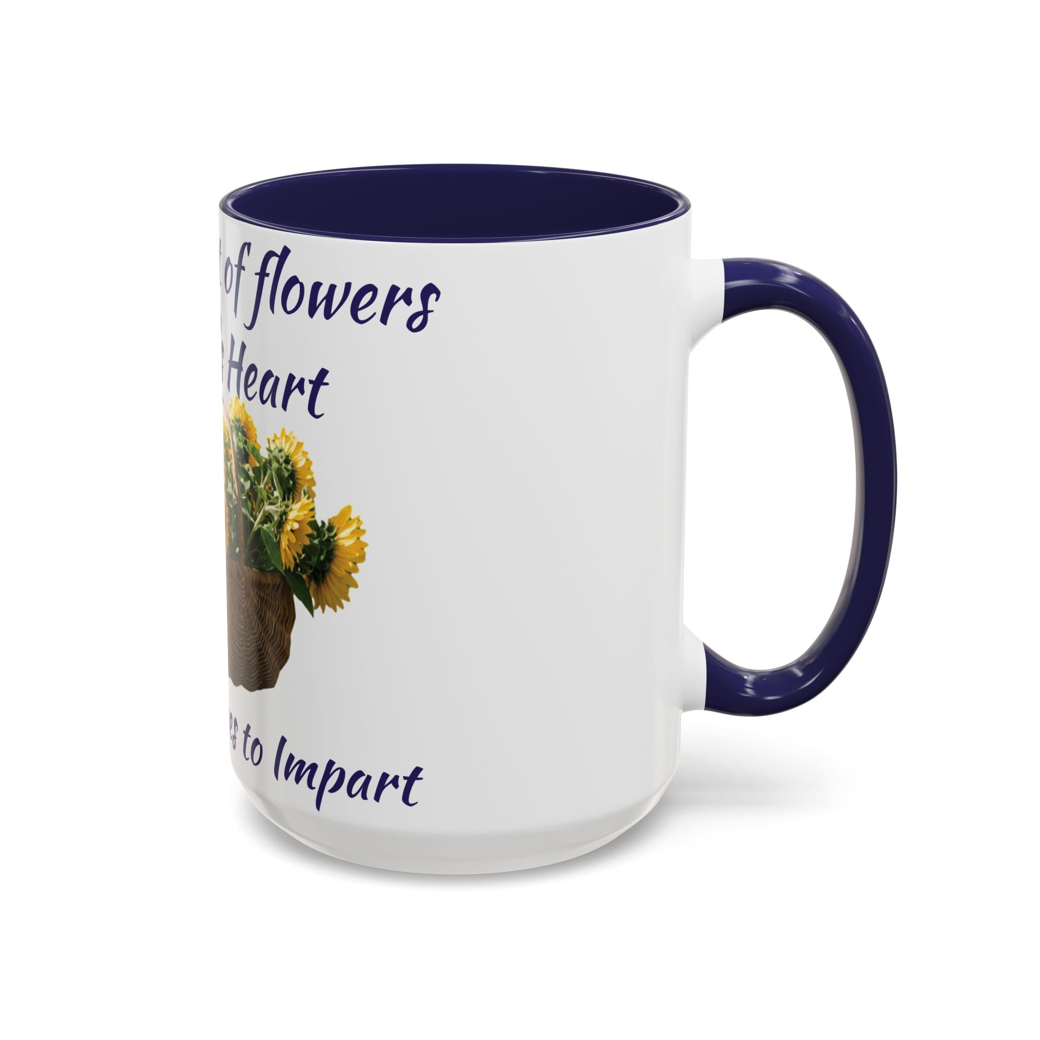 Basket of Sunflowers Mother's Heart Accent Mug — Floral Mother's Day Coffee Mug