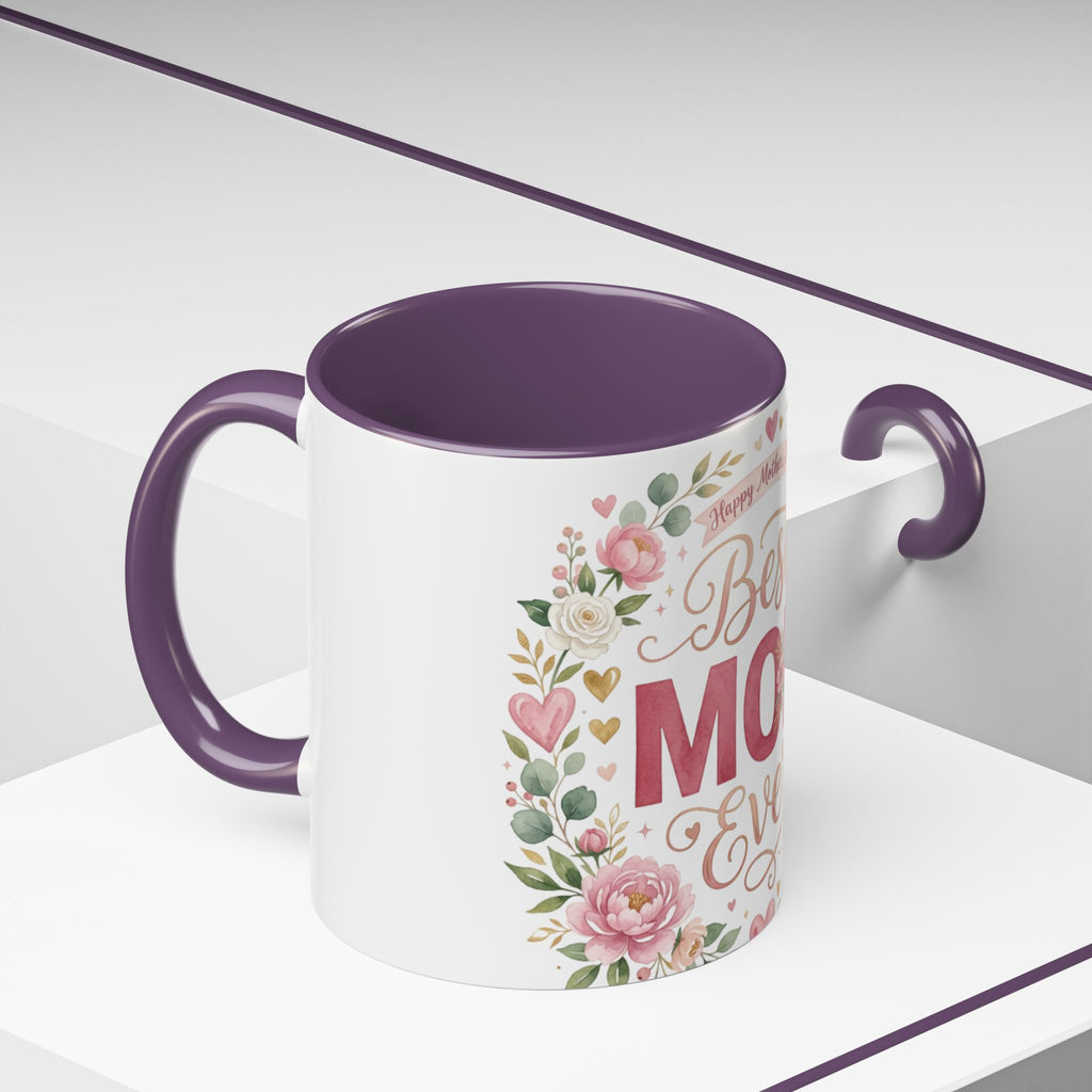 Best Mom Ever Accent Coffee Mug — 11/15oz