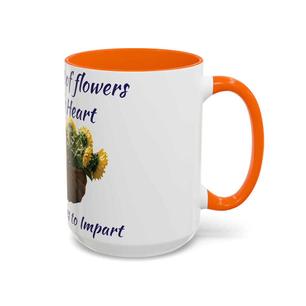 Basket of Sunflowers Mother's Heart Accent Mug — Floral Mother's Day Coffee Mug