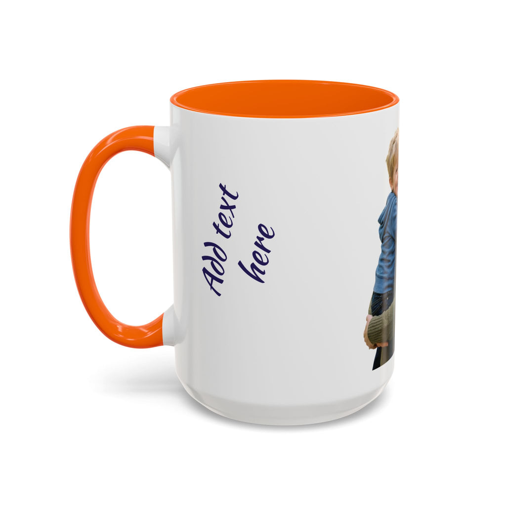 Personalized Photo Accent Coffee Mug — Custom Photo Coffee Mug (11/15 oz)