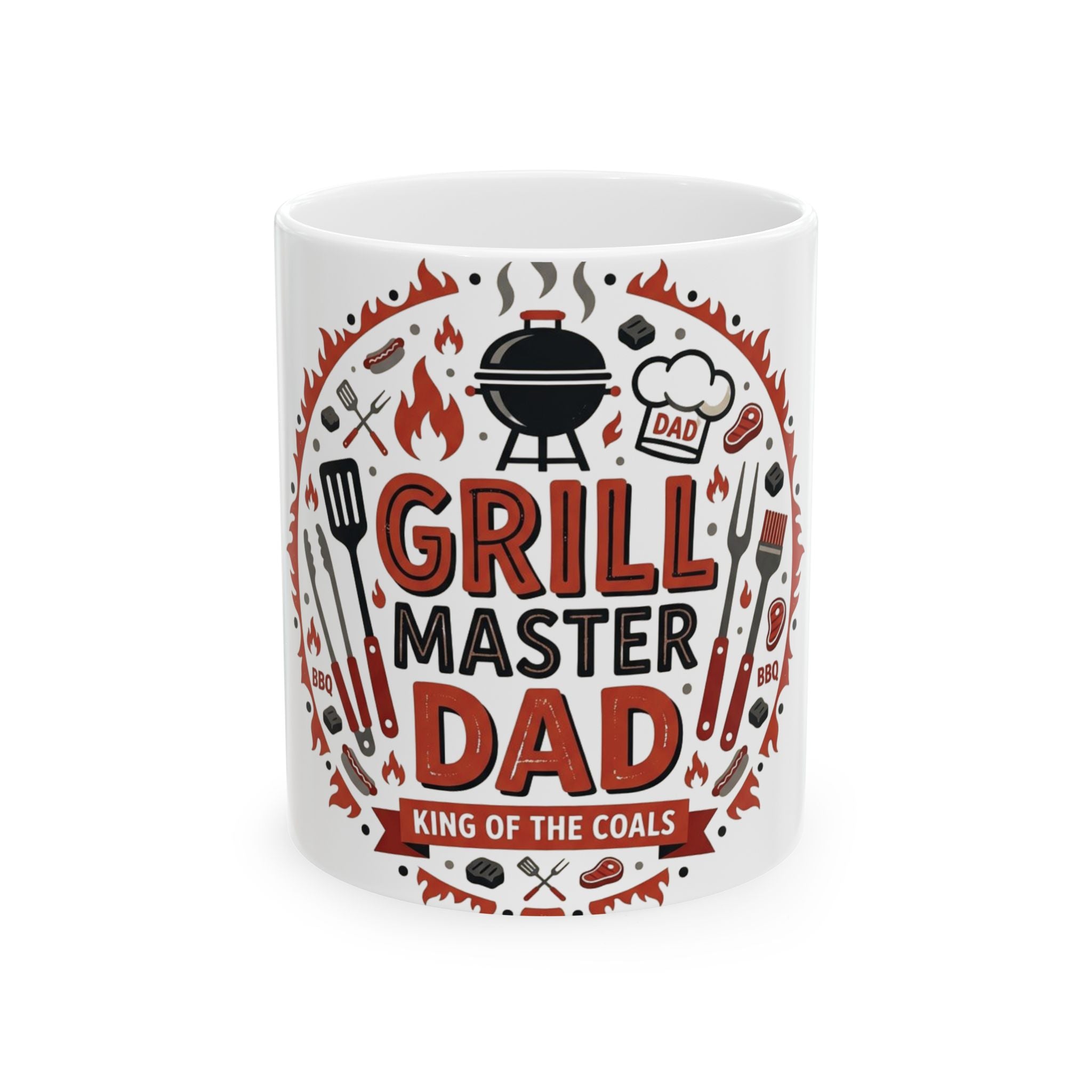Grill Master Dad Ceramic Mug — Father's Day BBQ Coffee Mug (11oz & 15oz)