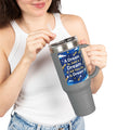 40oz Insulated Travel Mug — "A Dream is Just a Dream if All You Do is Dream" Motivational Tumbler