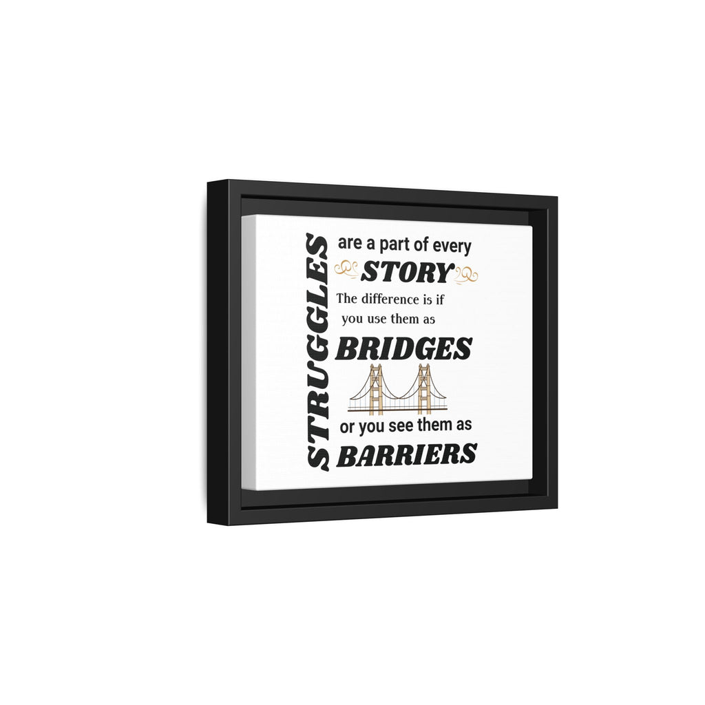 Motivational Framed Canvas — “Struggles Are a Part of Every Story” Wall Art