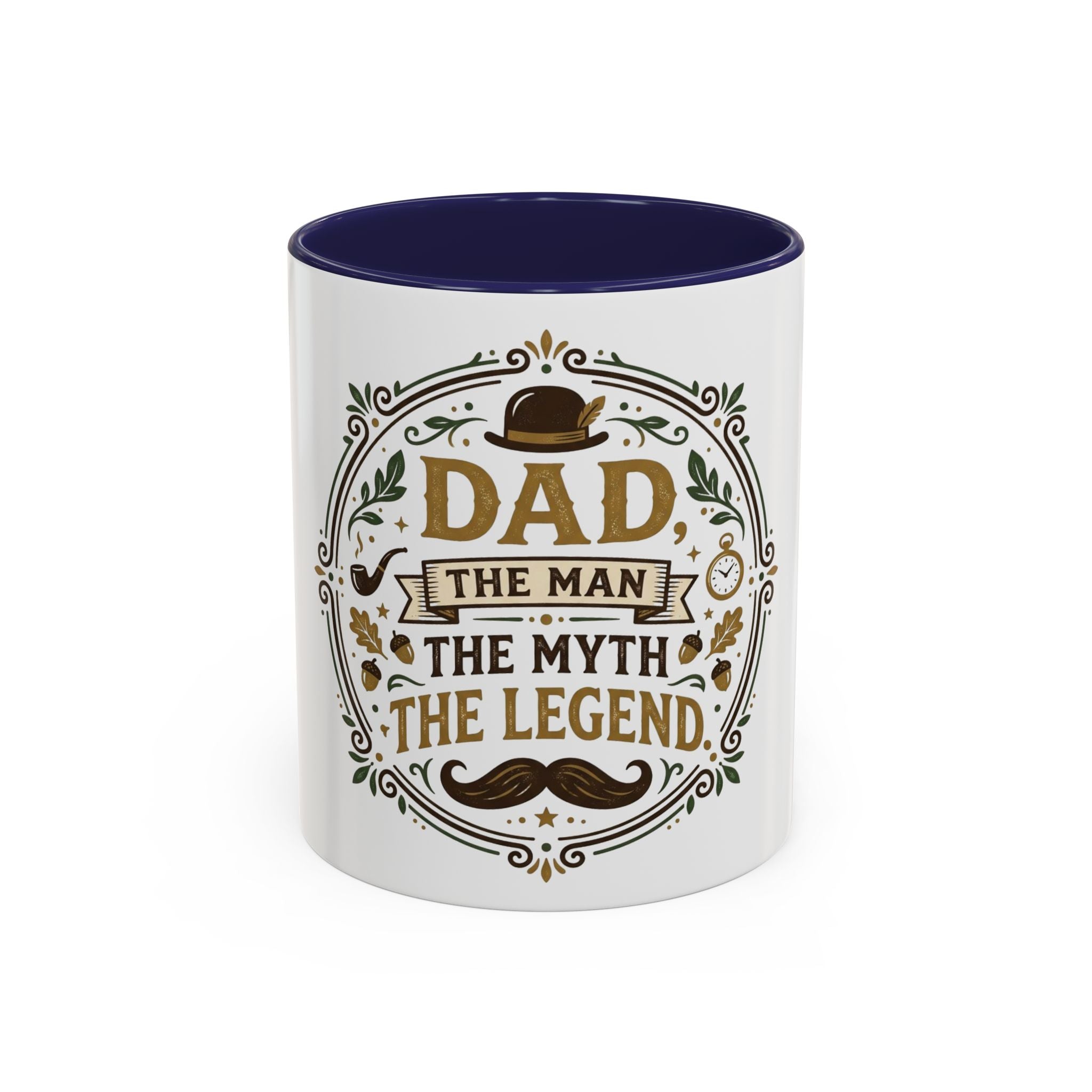 Dad The Man The Myth The Legend Accent Coffee Mug — Father's Day Gift (11oz & 15oz)