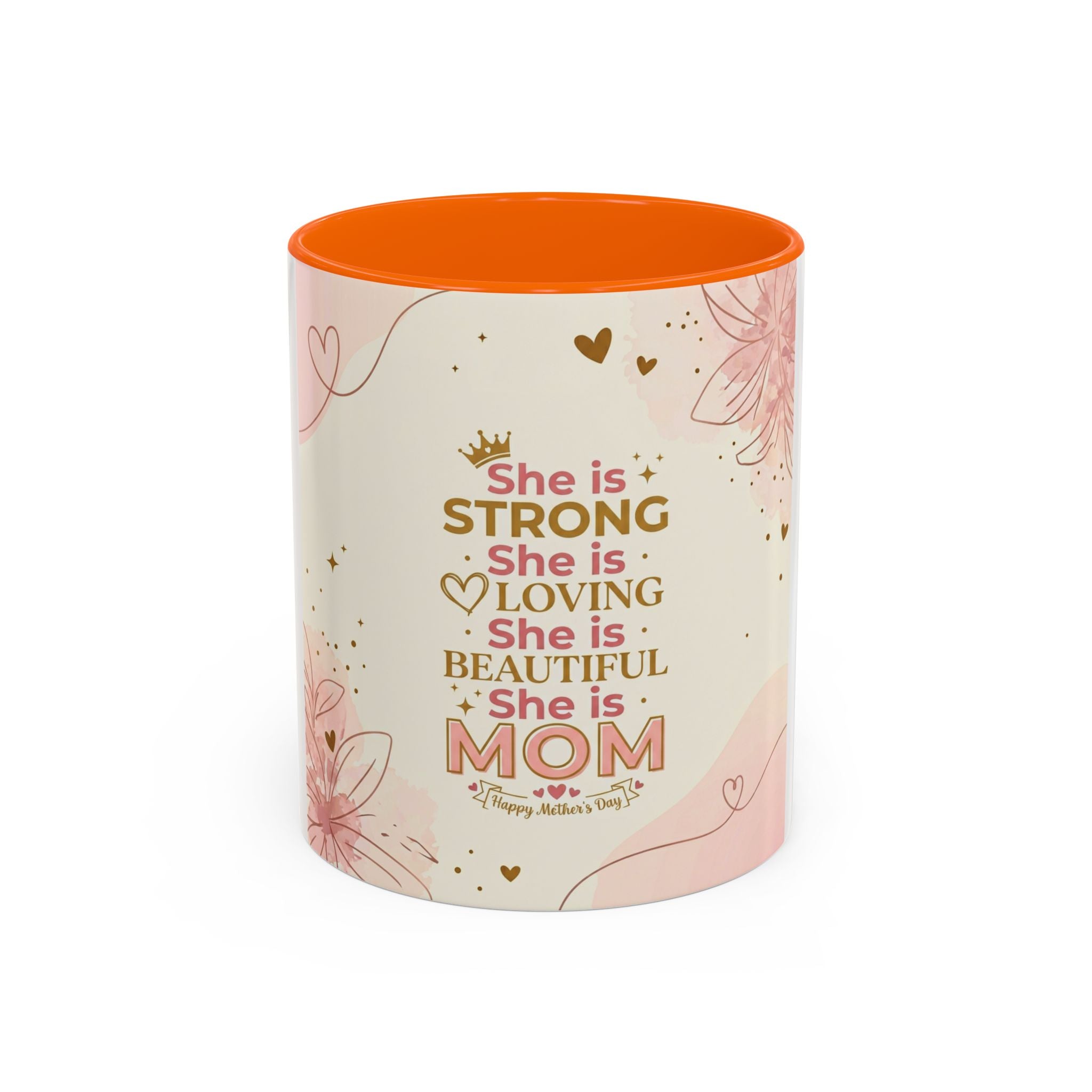 She is MOM Accent Coffee Mug — Mother's Day Gift (11/15 oz)