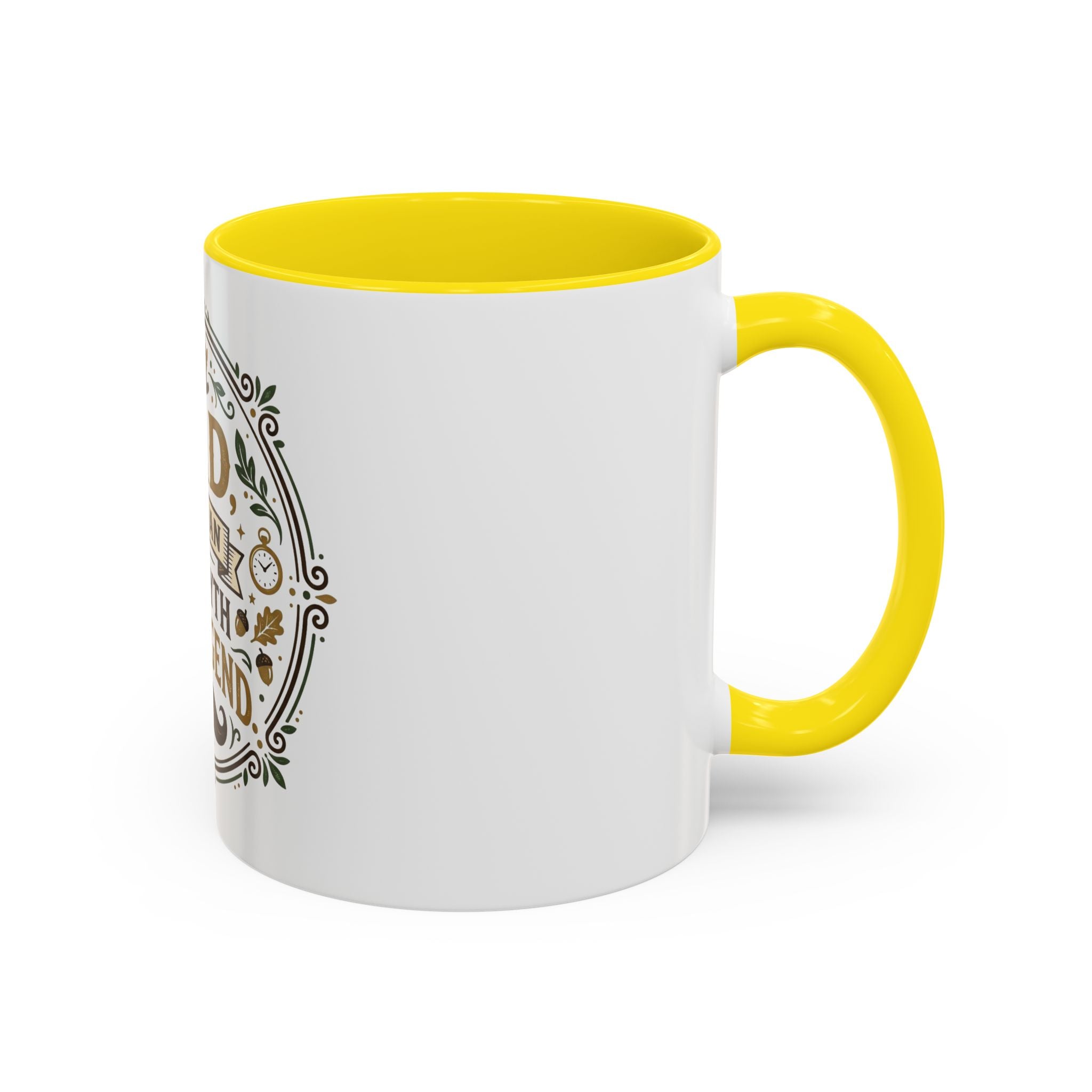 Dad The Man The Myth The Legend Accent Coffee Mug — Father's Day Gift (11oz & 15oz)