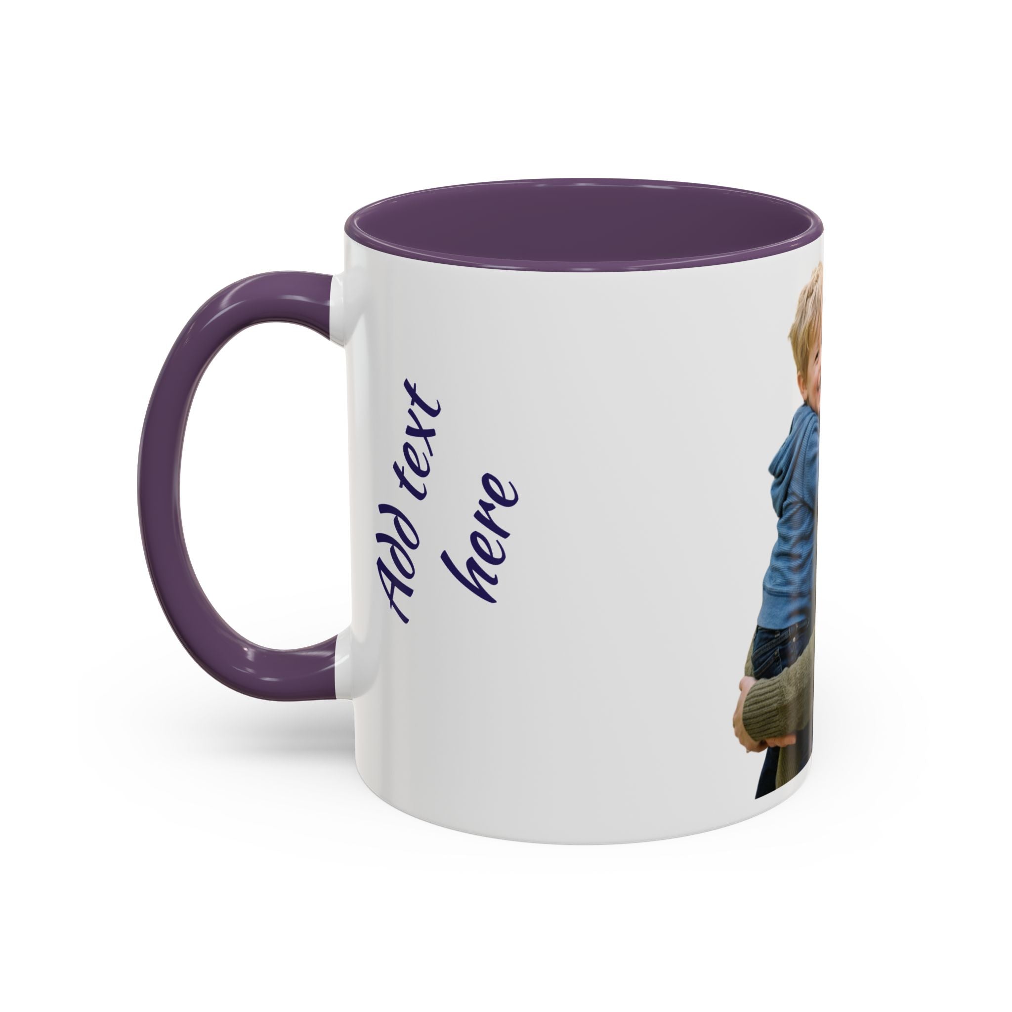Personalized Photo Accent Coffee Mug — Custom Photo Coffee Mug (11/15 oz)
