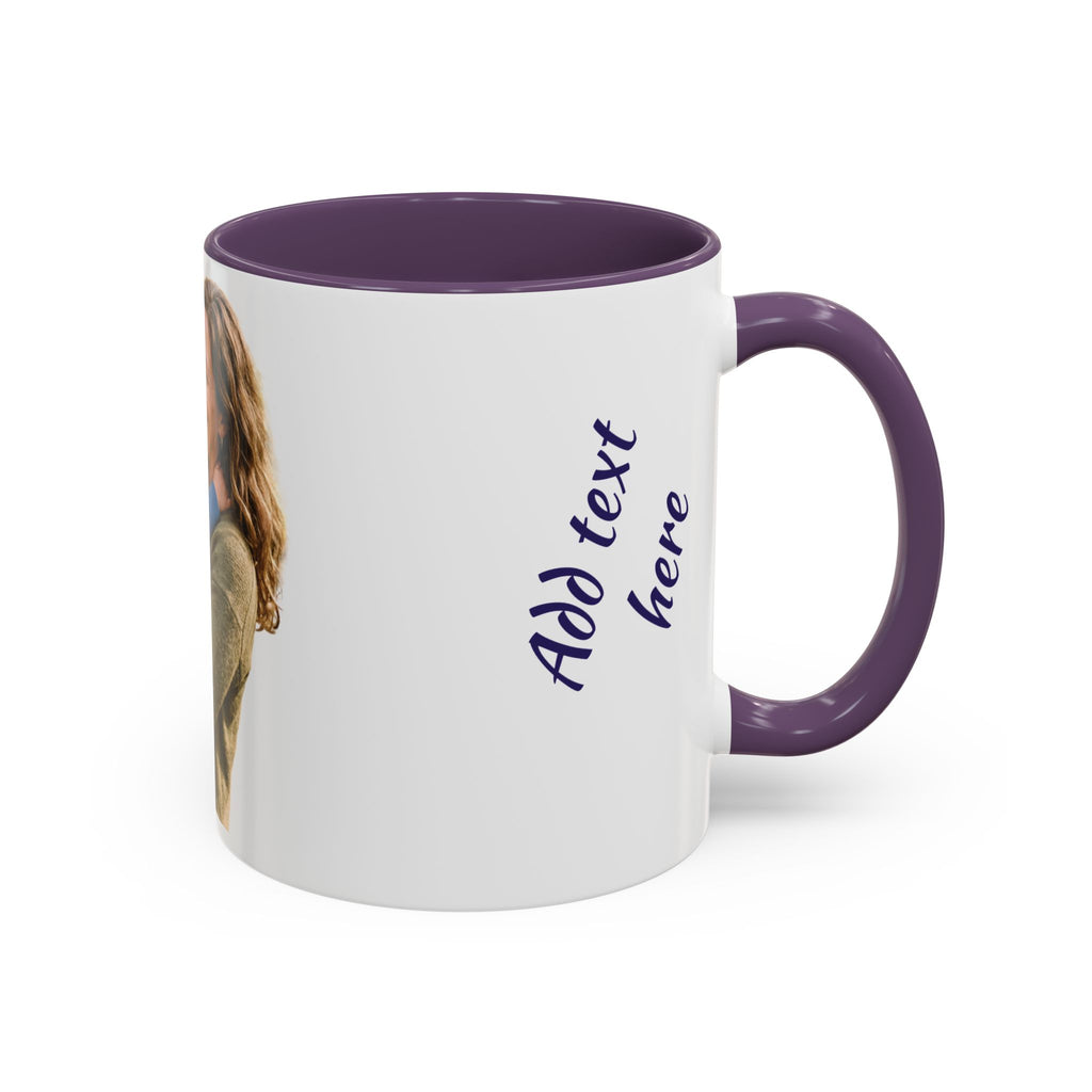 Personalized Photo Accent Coffee Mug — Custom Photo Coffee Mug (11/15 oz)