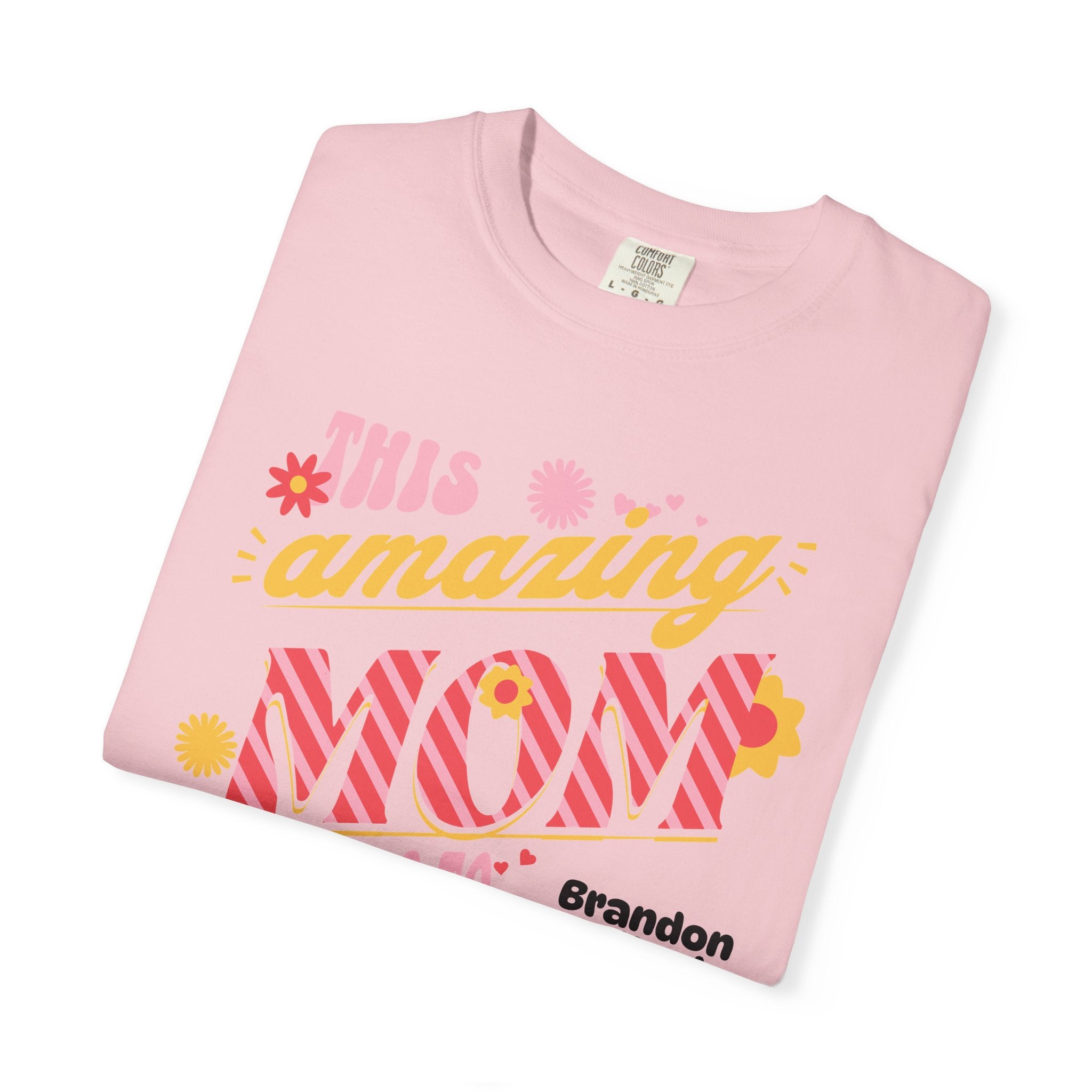 Personalized "This Amazing Mom Belongs To" T-Shirt — Custom Kids' Names (Mother's Day Gift)
