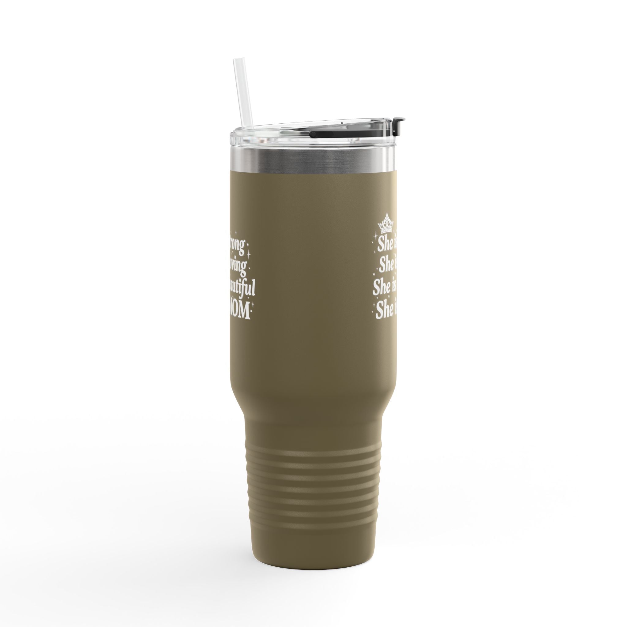 "She is Mom" Insulated Travel Mug (40oz)- Mother's Day Insulated Travel Mug, Mother's Day Gift, Tumbler, Everyday Gift