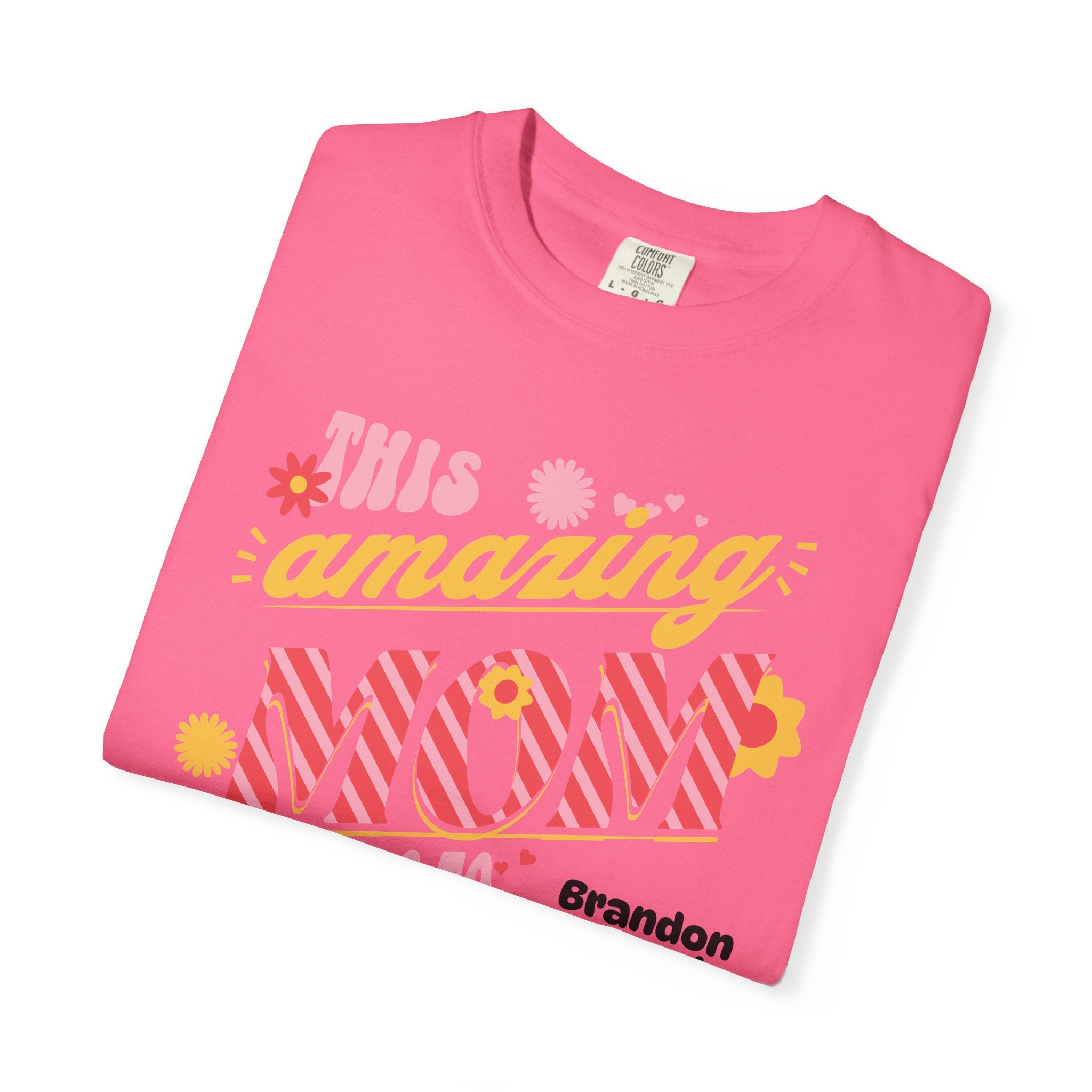 Personalized "This Amazing Mom Belongs To" T-Shirt — Custom Kids' Names (Mother's Day Gift)