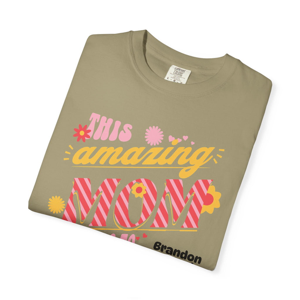 Personalized "This Amazing Mom Belongs To" T-Shirt — Custom Kids' Names (Mother's Day Gift)