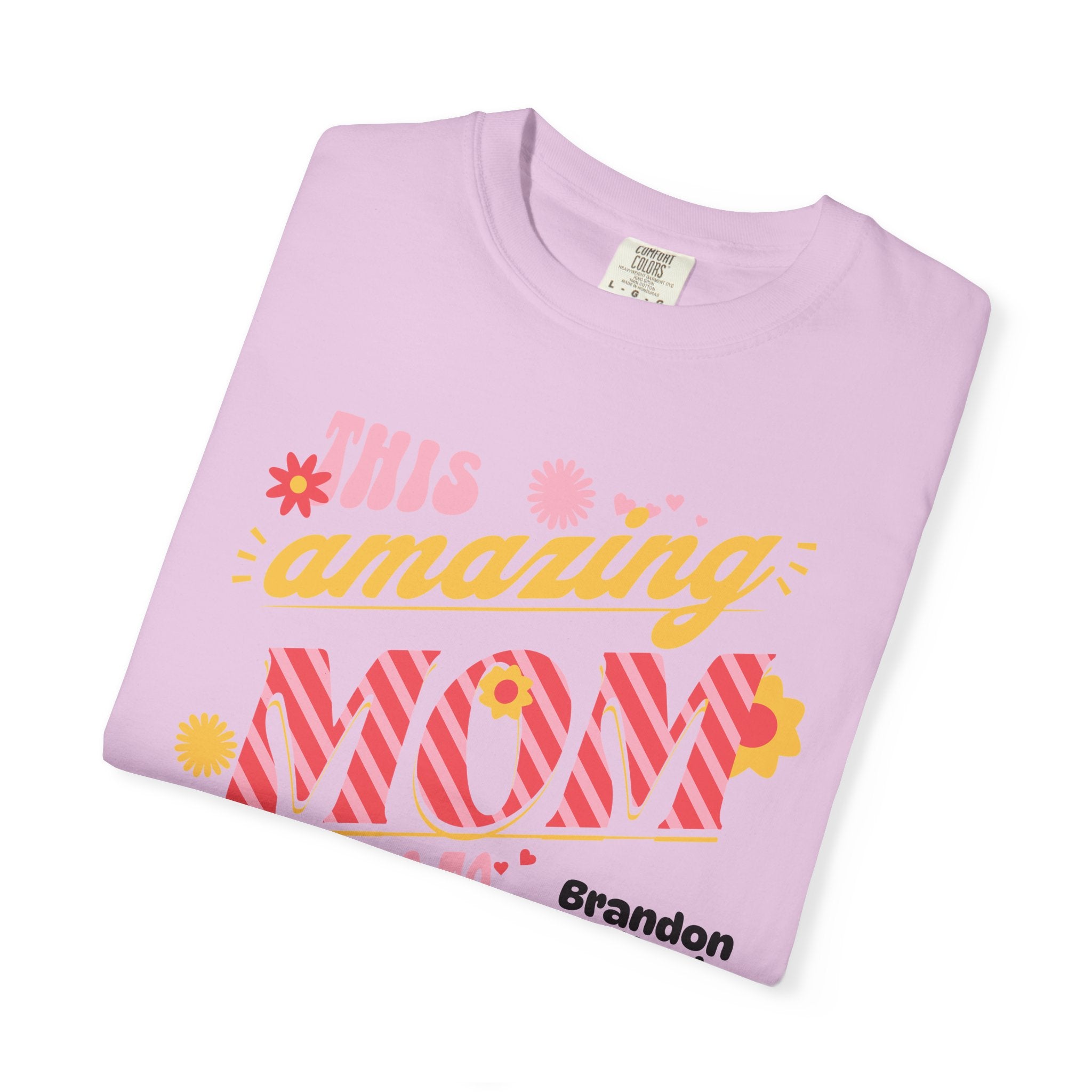 Personalized "This Amazing Mom Belongs To" T-Shirt — Custom Kids' Names (Mother's Day Gift)