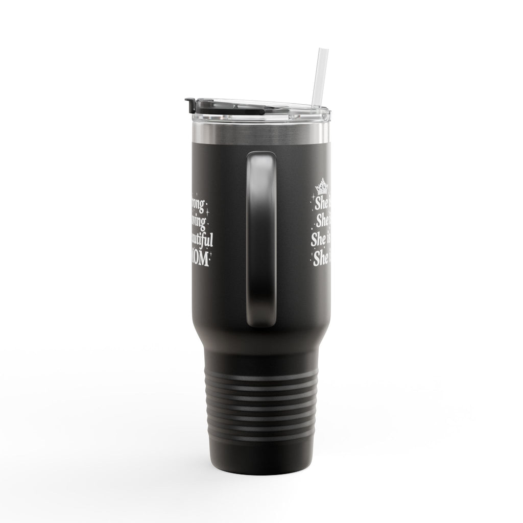 "She is Mom" Insulated Travel Mug (40oz)- Mother's Day Insulated Travel Mug, Mother's Day Gift, Tumbler, Everyday Gift
