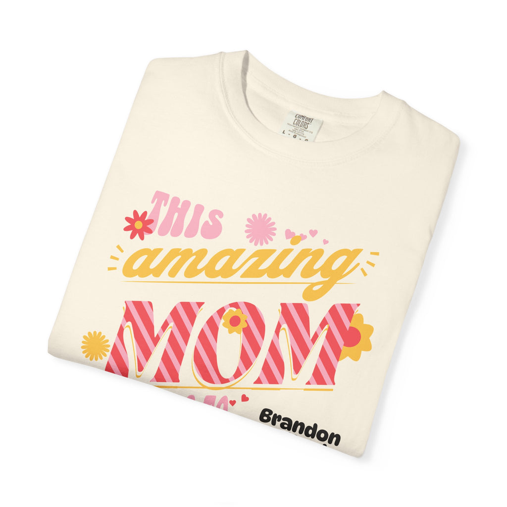 Personalized "This Amazing Mom Belongs To" T-Shirt — Custom Kids' Names (Mother's Day Gift)
