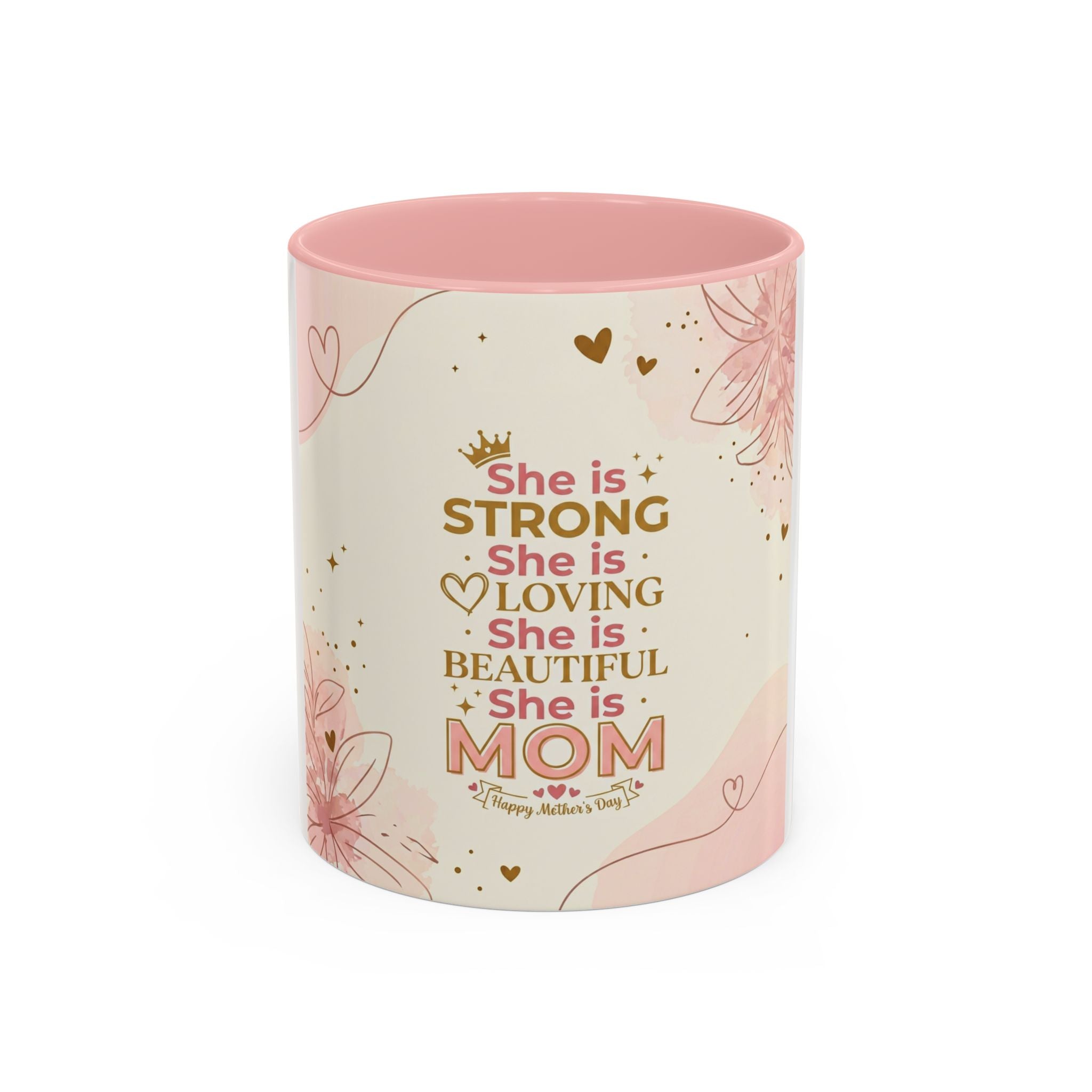 She is MOM Accent Coffee Mug — Mother's Day Gift (11/15 oz)