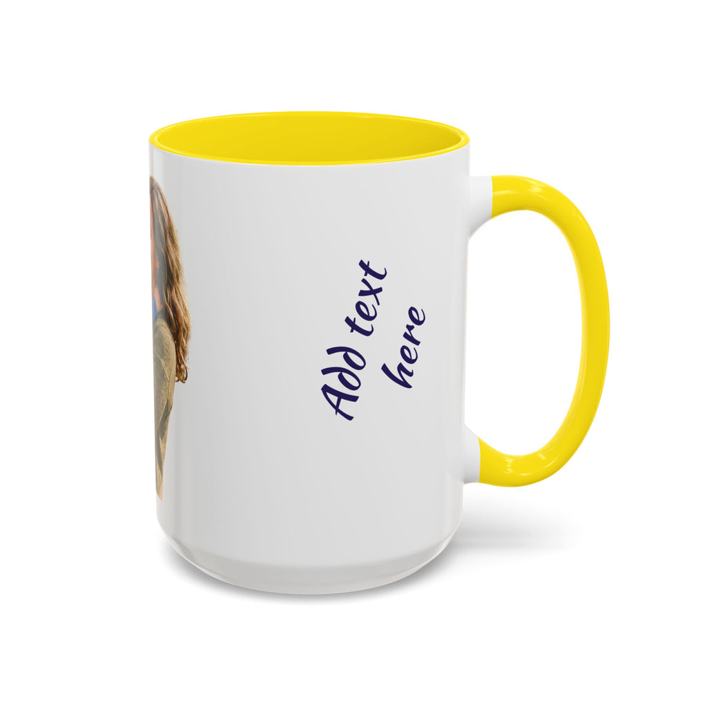 Personalized Photo Accent Coffee Mug — Custom Photo Coffee Mug (11/15 oz)