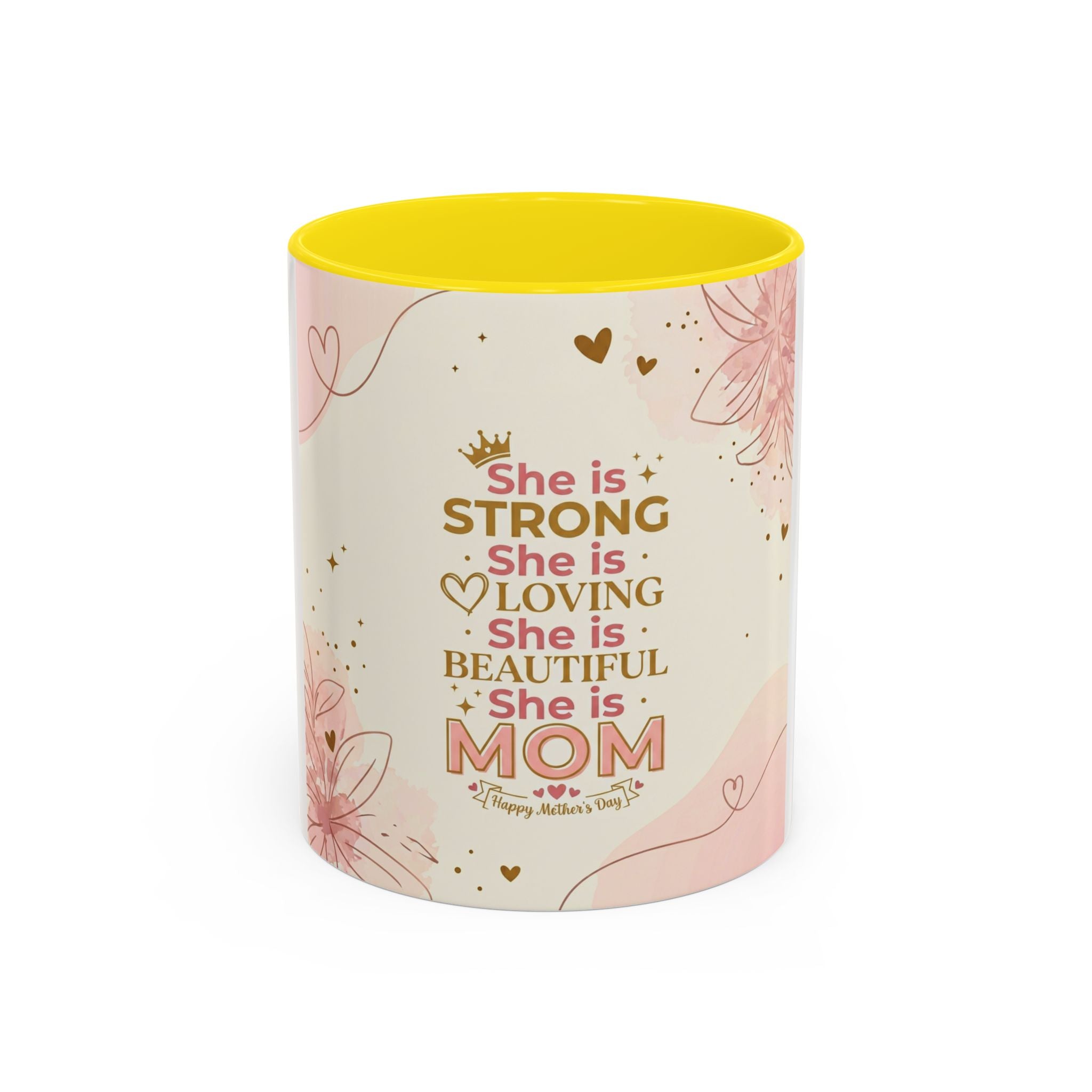 She is MOM Accent Coffee Mug — Mother's Day Gift (11/15 oz)
