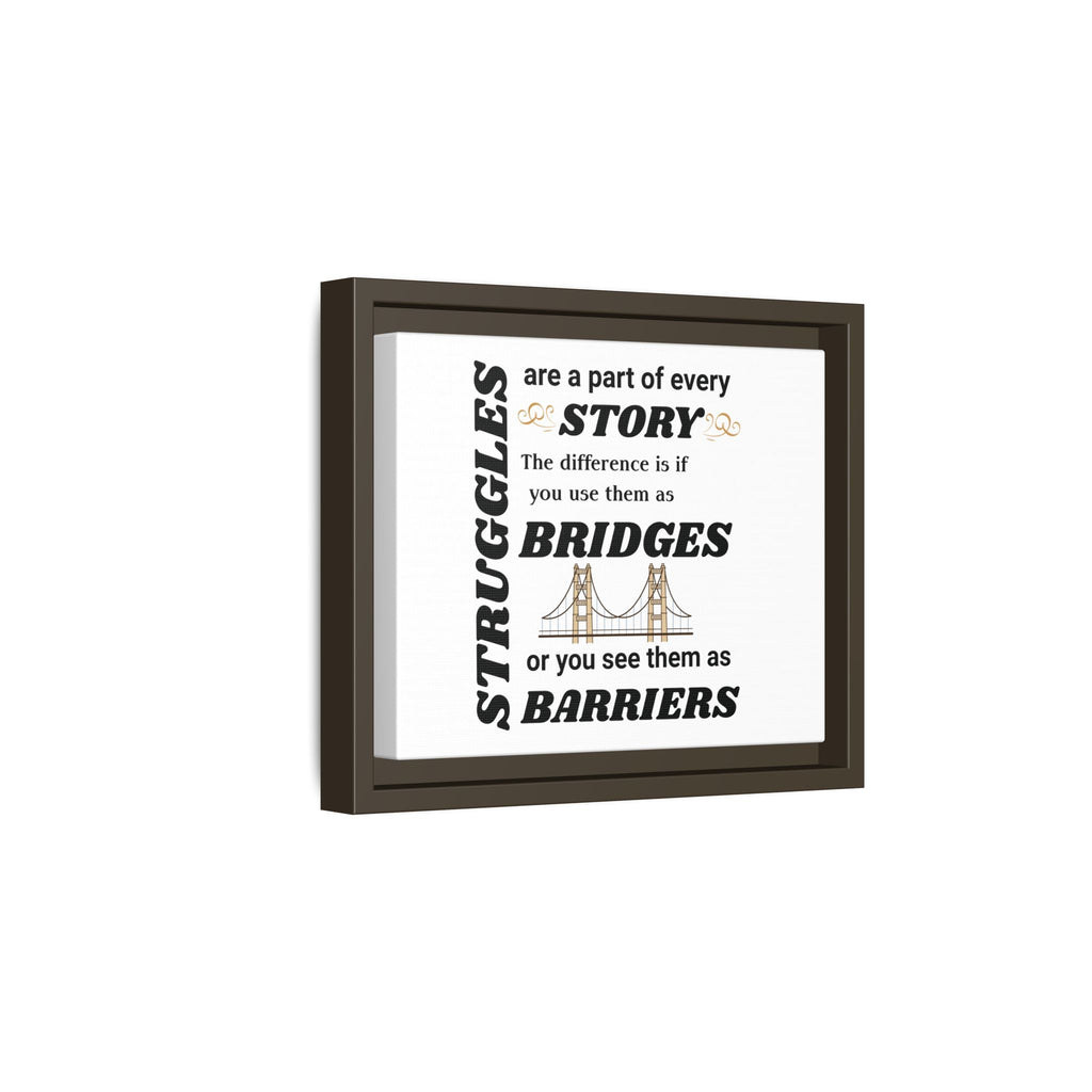 Motivational Framed Canvas — “Struggles Are a Part of Every Story” Wall Art