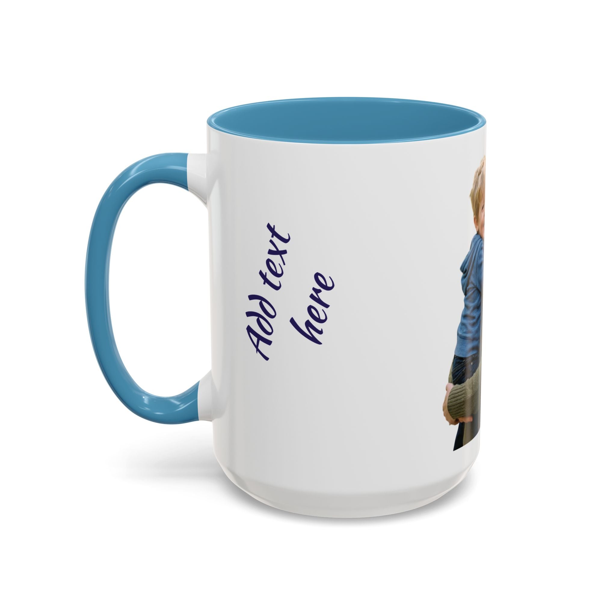 Personalized Photo Accent Coffee Mug — Custom Photo Coffee Mug (11/15 oz)