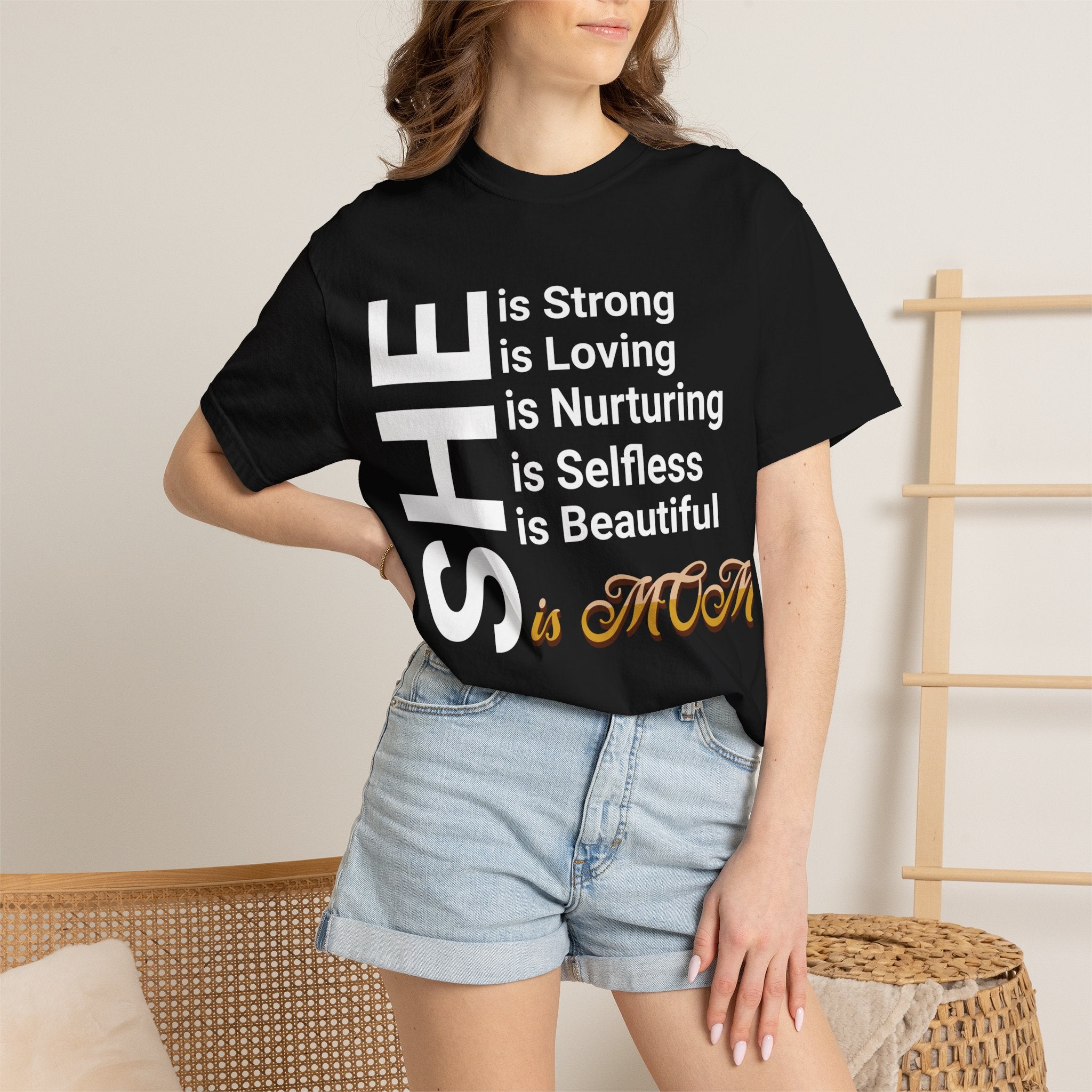 She Is Mom T-Shirt — Mother's Day Gift for Moms, Everyday T-shirt