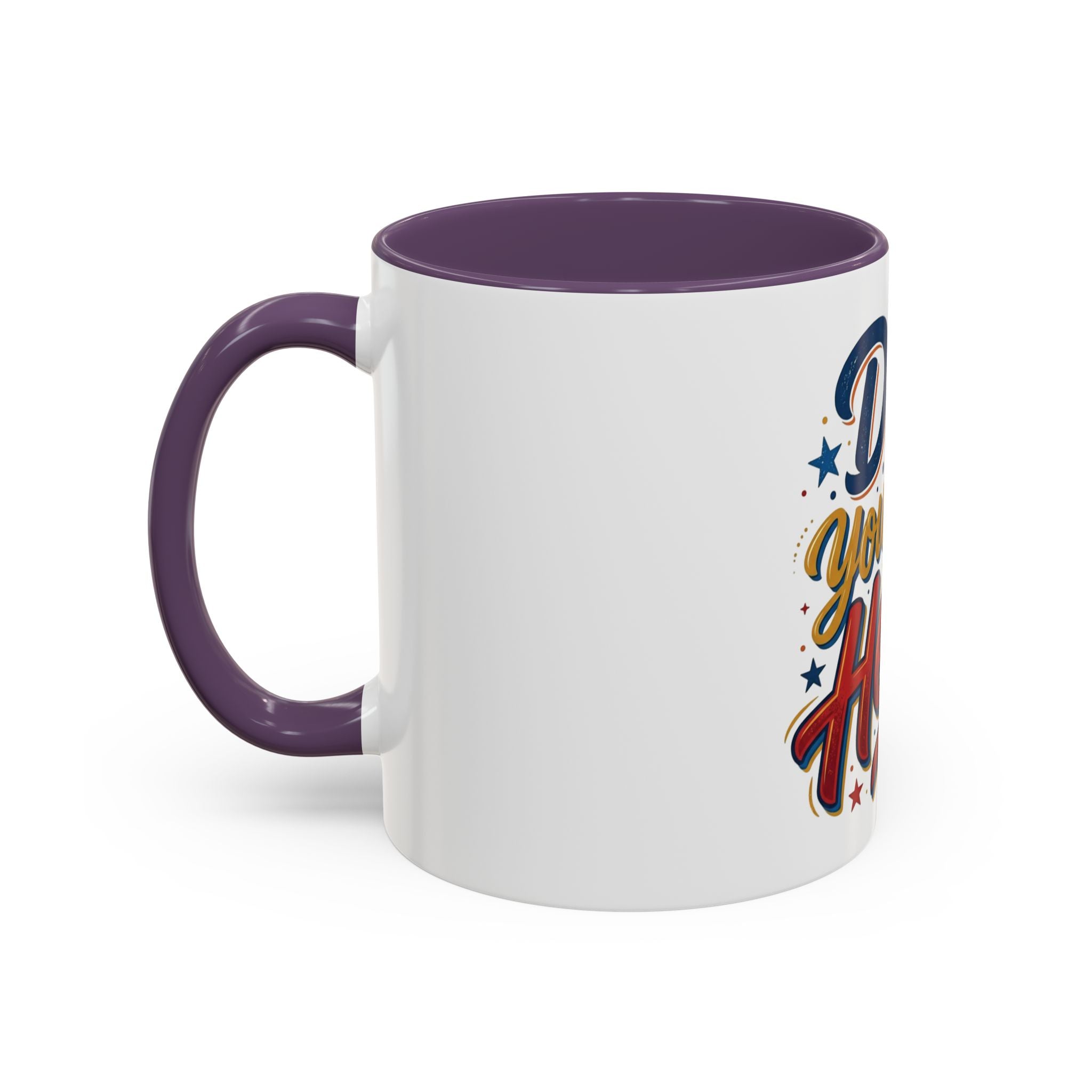 Dad You're My Hero Accent Coffee Mug — Father's Day & Birthday Gift (11/15oz)