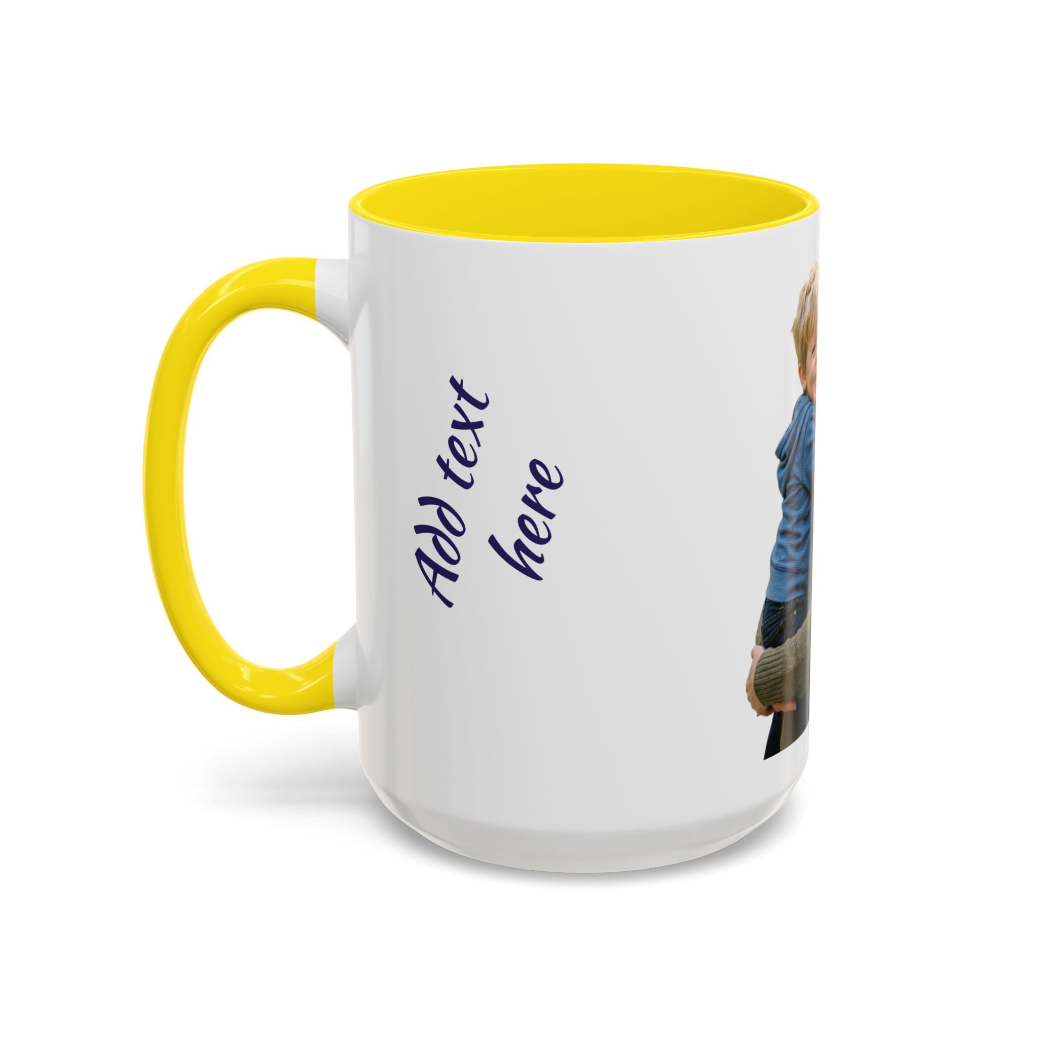 Personalized Photo Accent Coffee Mug — Custom Photo Coffee Mug (11/15 oz)