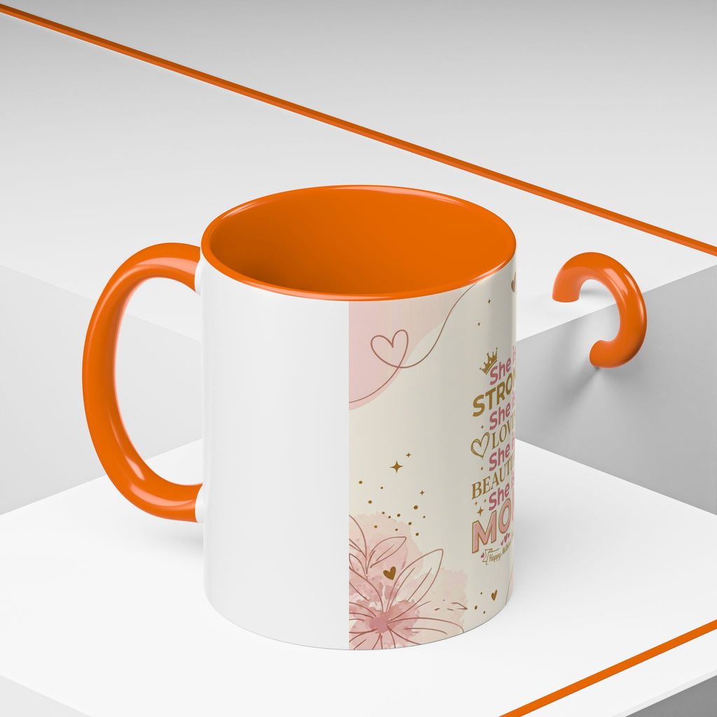 She is MOM Accent Coffee Mug — Mother's Day Gift (11/15 oz)