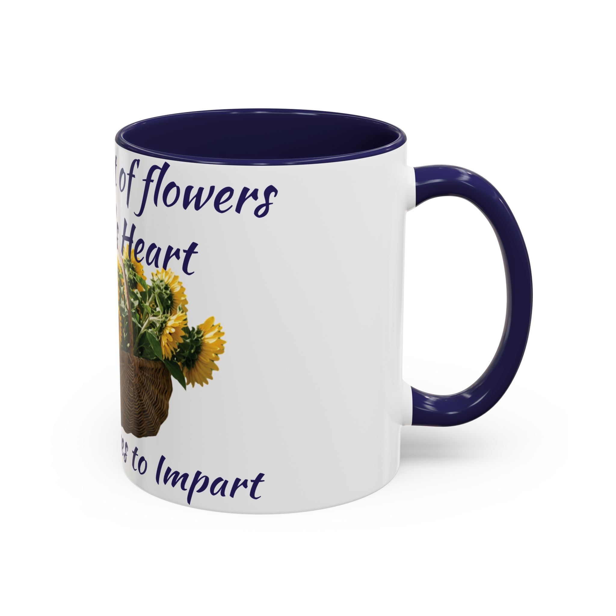 Basket of Sunflowers Mother's Heart Accent Mug — Floral Mother's Day Coffee Mug
