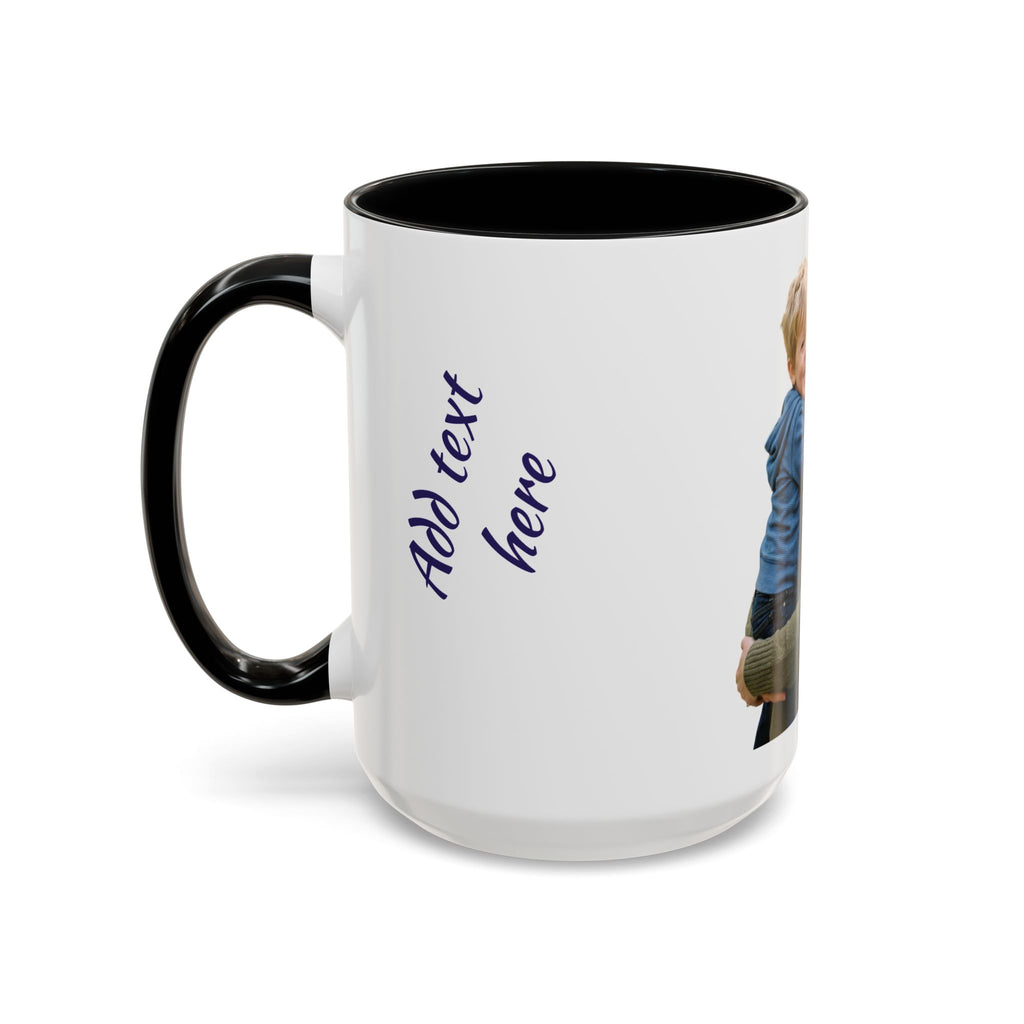 Personalized Photo Accent Coffee Mug — Custom Photo Coffee Mug (11/15 oz)