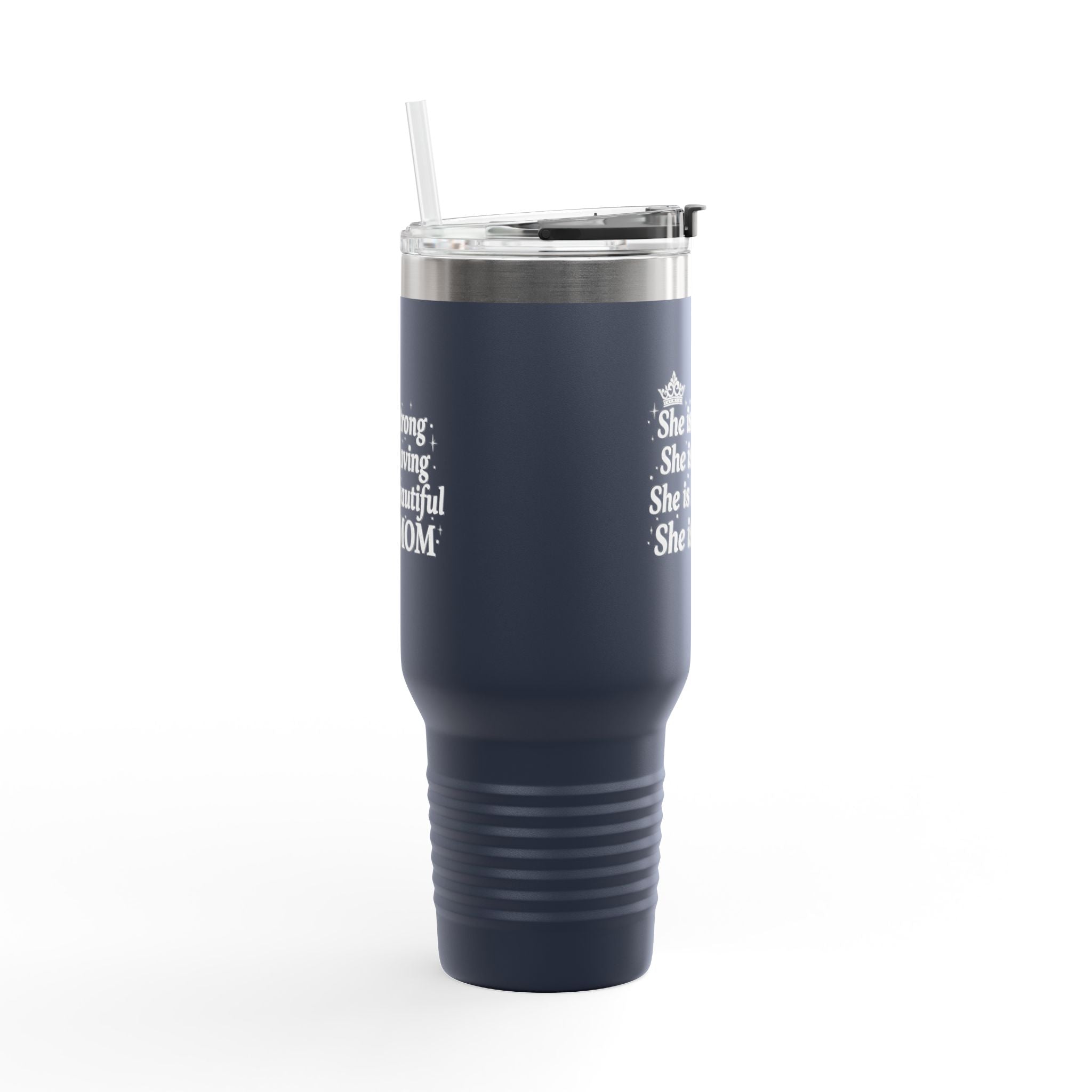 "She is Mom" Insulated Travel Mug (40oz)- Mother's Day Insulated Travel Mug, Mother's Day Gift, Tumbler, Everyday Gift