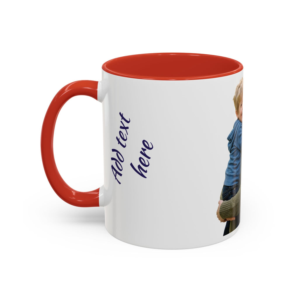 Personalized Photo Accent Coffee Mug — Custom Photo Coffee Mug (11/15 oz)