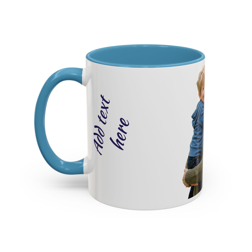 Personalized Photo Accent Coffee Mug — Custom Photo Coffee Mug (11/15 oz)