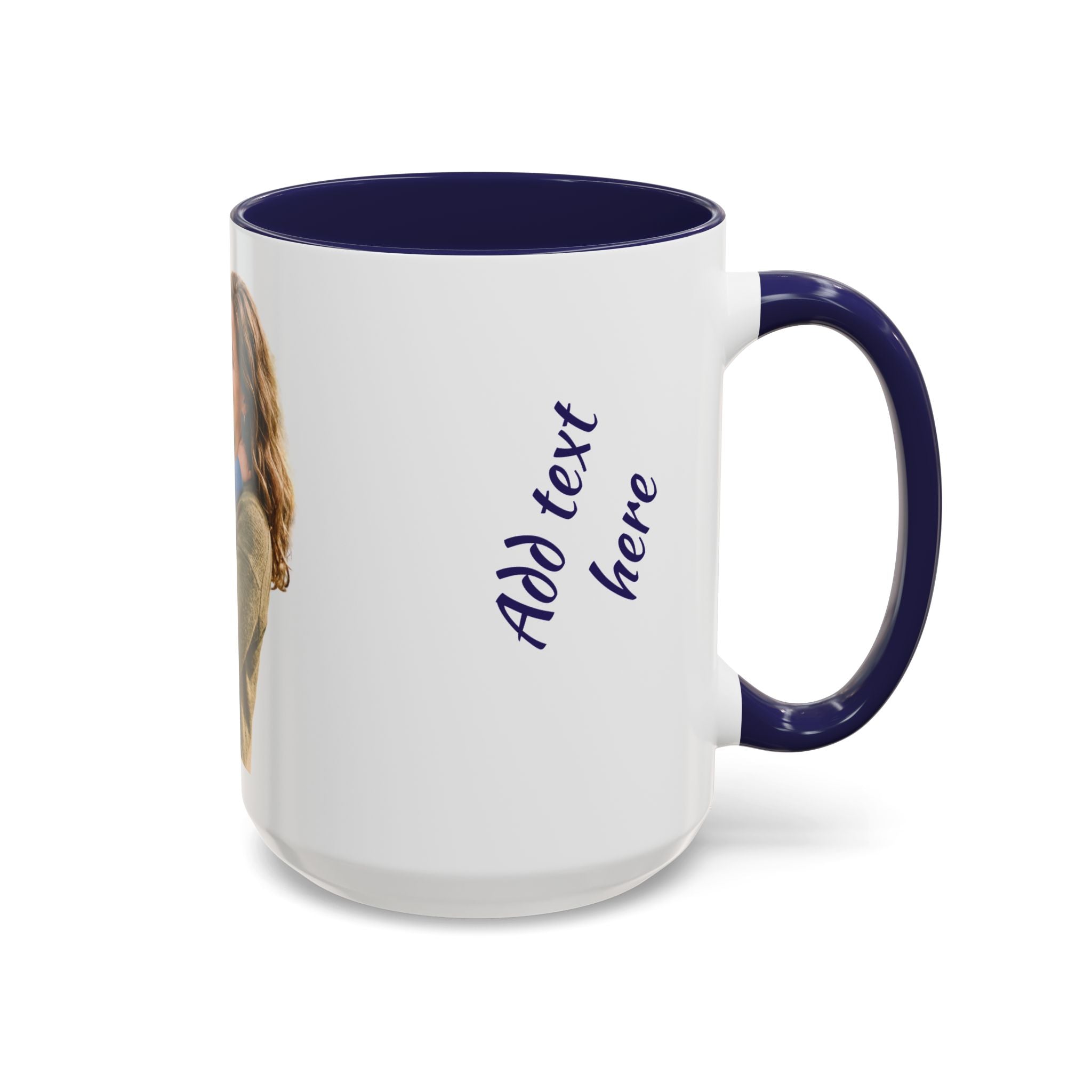 Personalized Photo Accent Coffee Mug — Custom Photo Coffee Mug (11/15 oz)