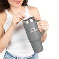 Customizable 40oz Insulated Travel Mug with Handle — Personalize Tumbler