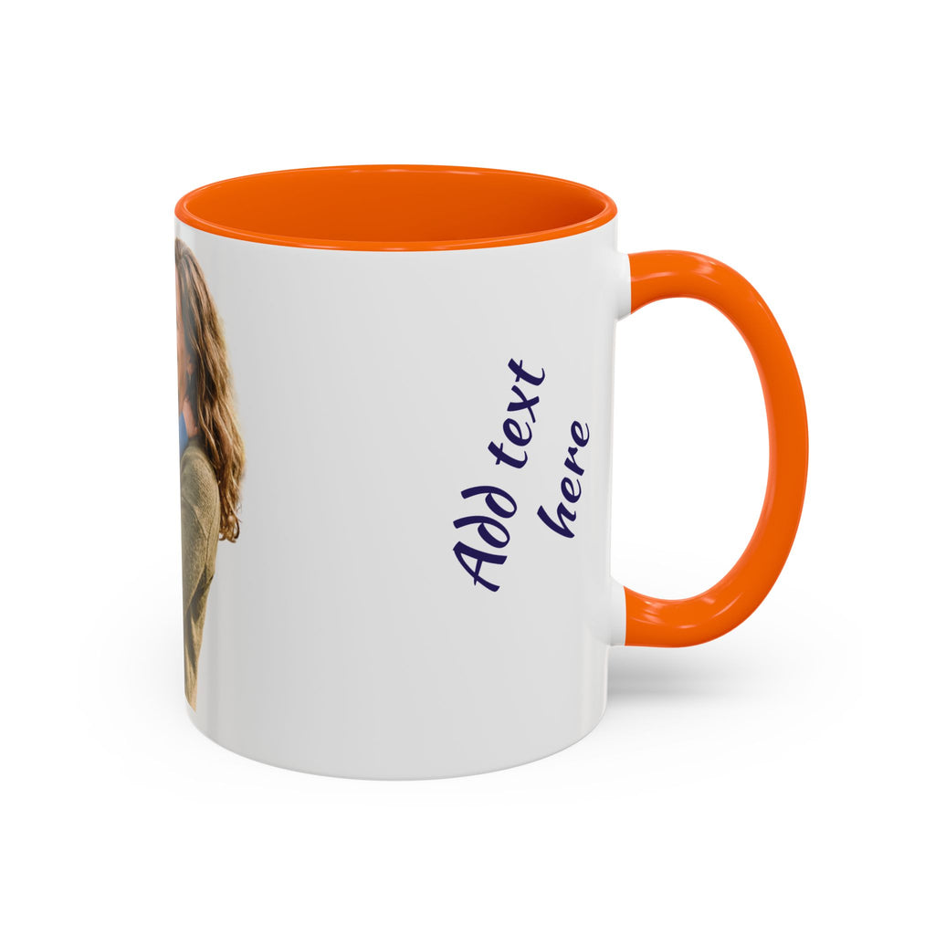 Personalized Photo Accent Coffee Mug — Custom Photo Coffee Mug (11/15 oz)