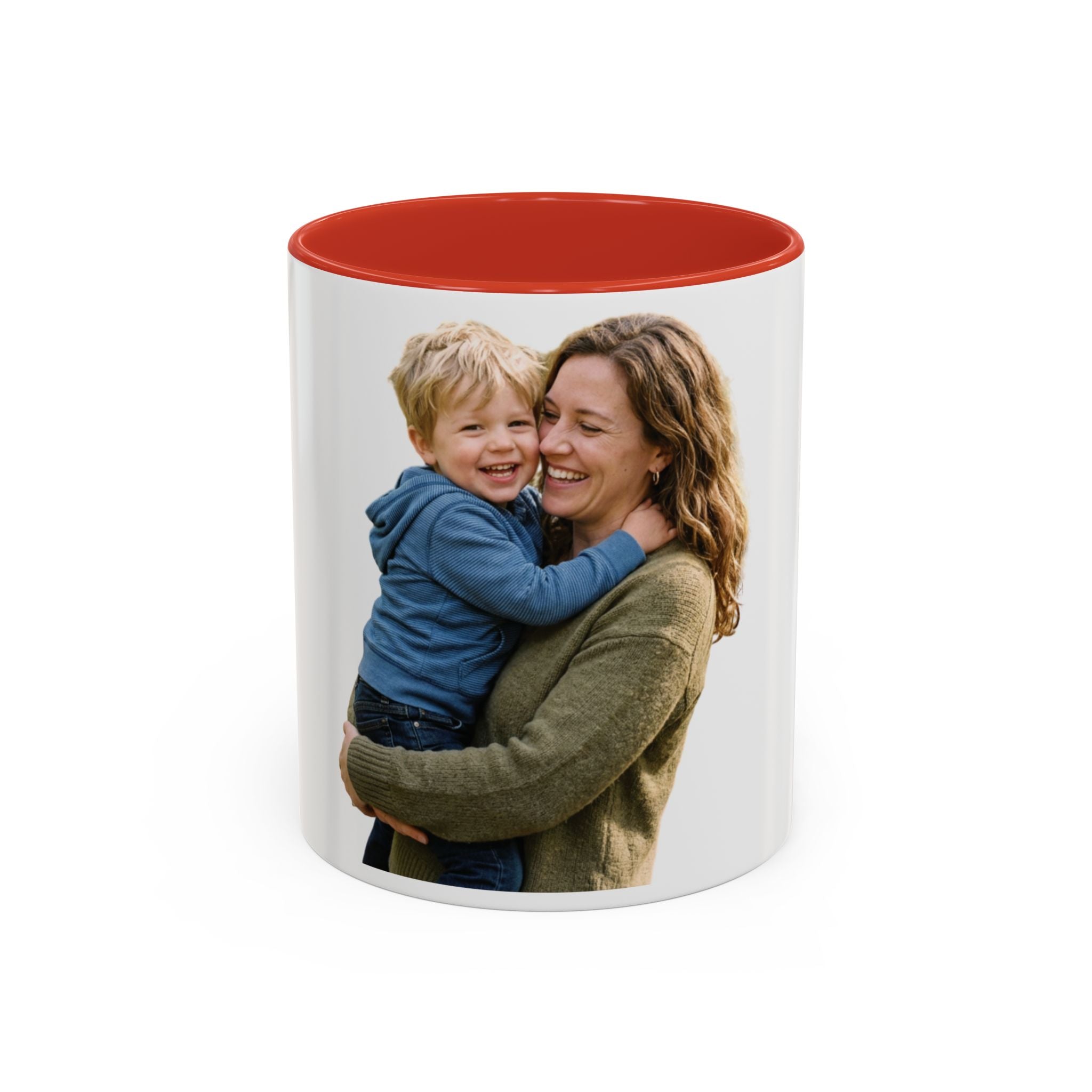 Personalized Photo Accent Coffee Mug — Custom Photo Coffee Mug (11/15 oz)