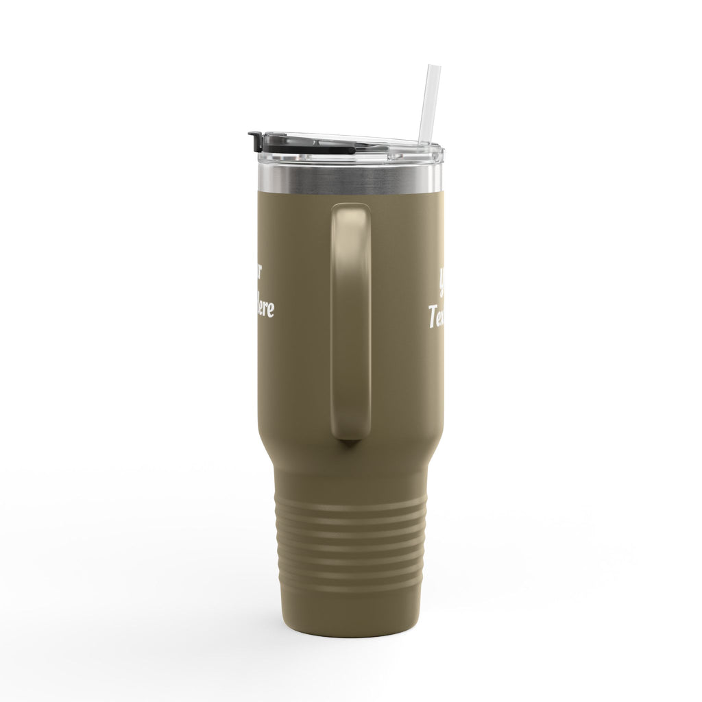 Customizable 40oz Insulated Travel Mug with Handle — Personalize Tumbler