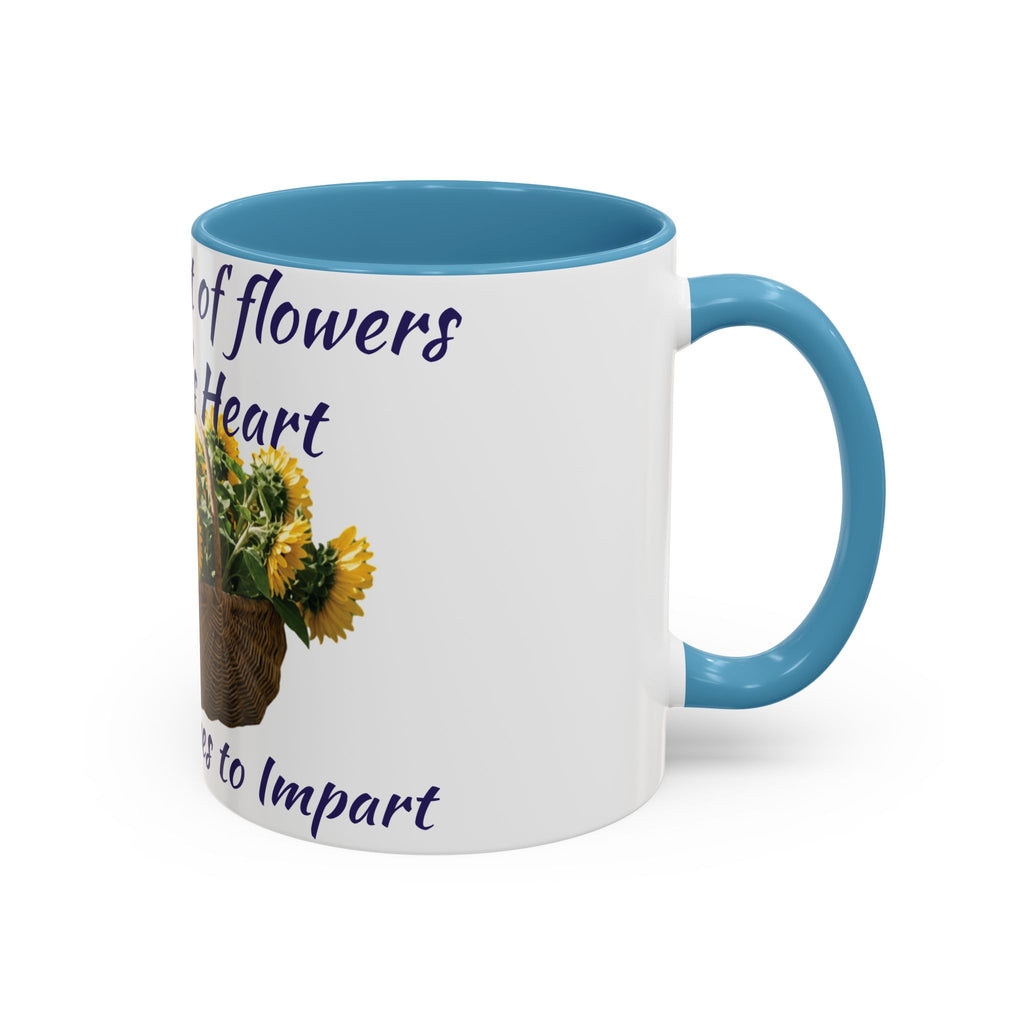 Basket of Sunflowers Mother's Heart Accent Mug — Floral Mother's Day Coffee Mug