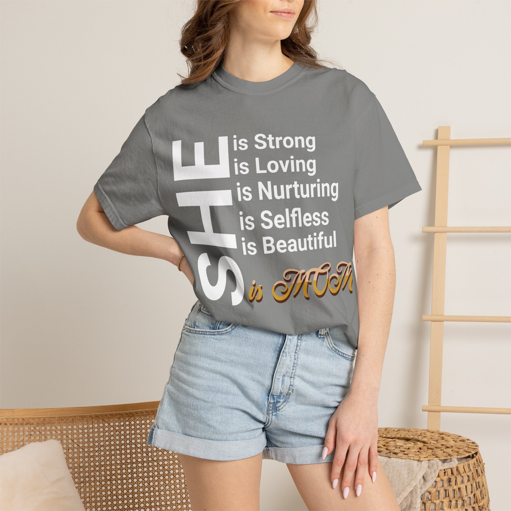She Is Mom T-Shirt — Mother's Day Gift for Moms, Everyday T-shirt